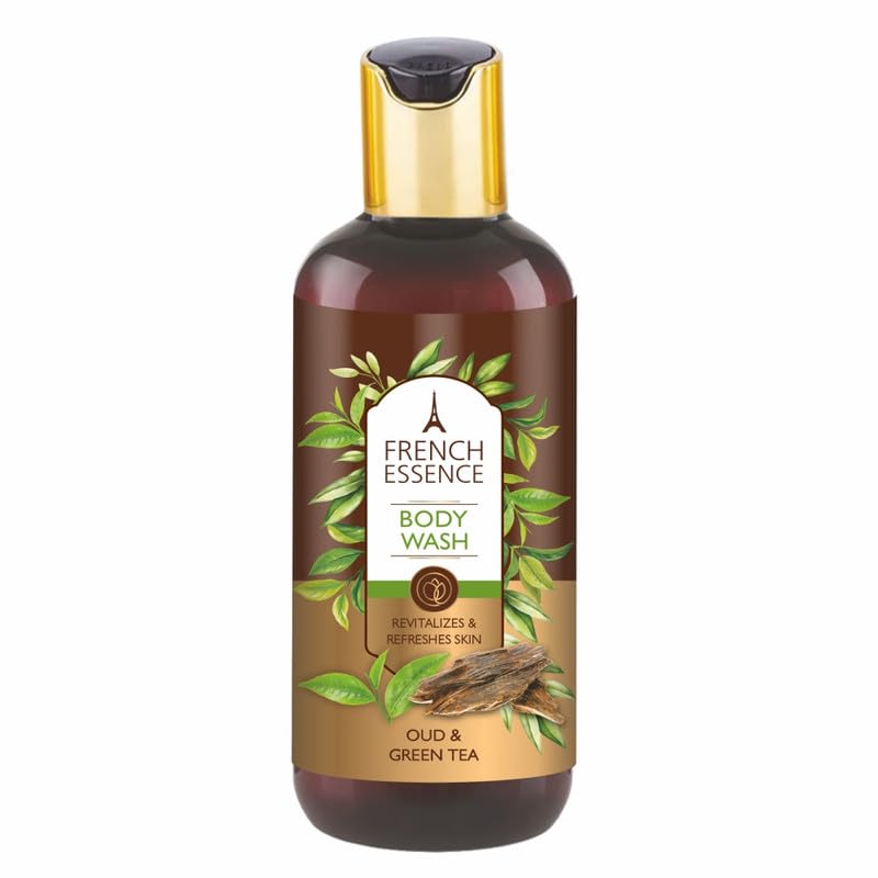 Premium French Essence Luxury Body Wash for Men & Women - Oud & Green Tea Scent, 300ml | Hydrating & Refreshing Shower Gel for Spa-Like Experience at Home