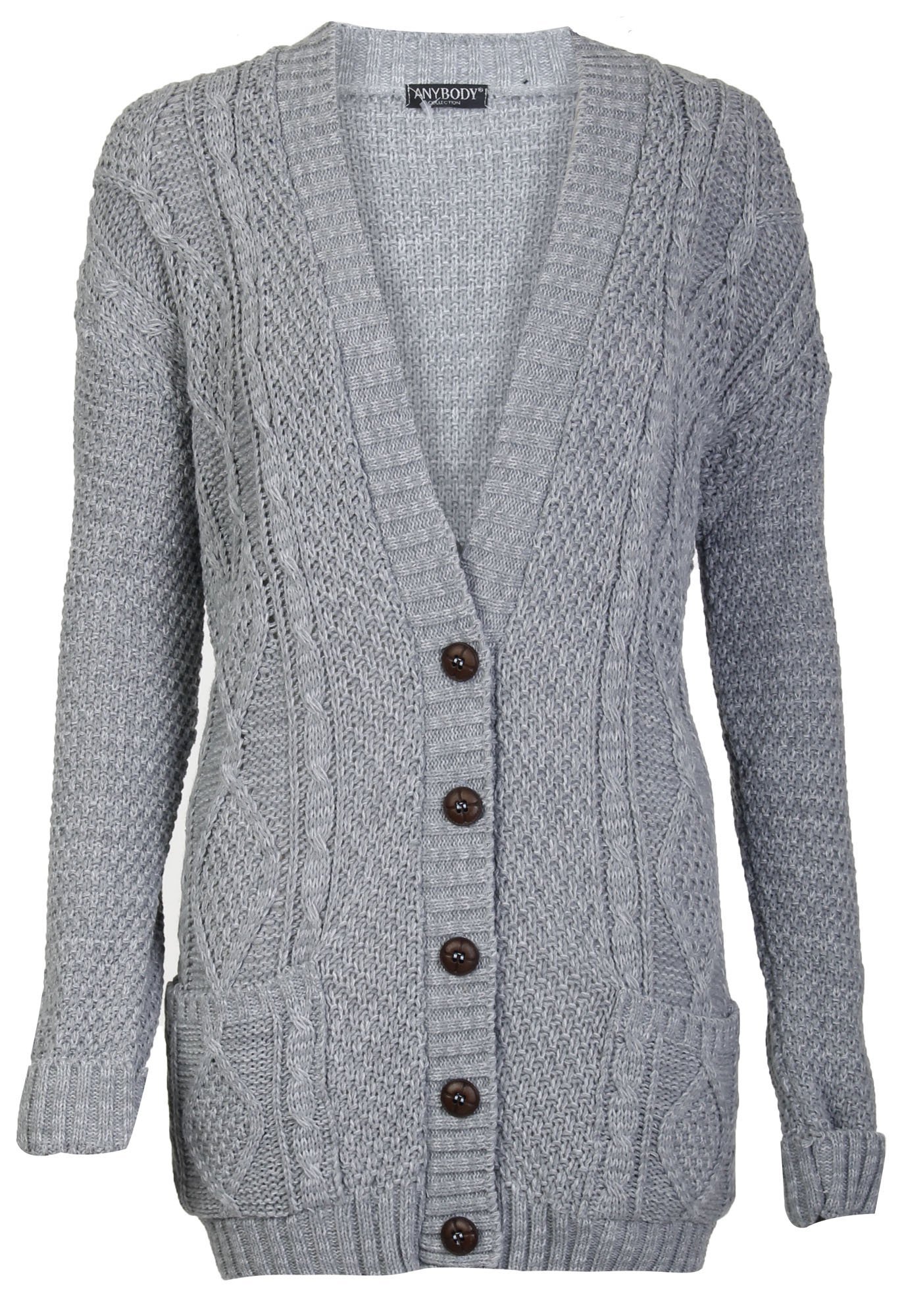 Women's Long Sleeve Cable Knit Button-Up Cardigan Sweater - Cozy Winter Layering Piece for Office, Date Night & Casual Outfits