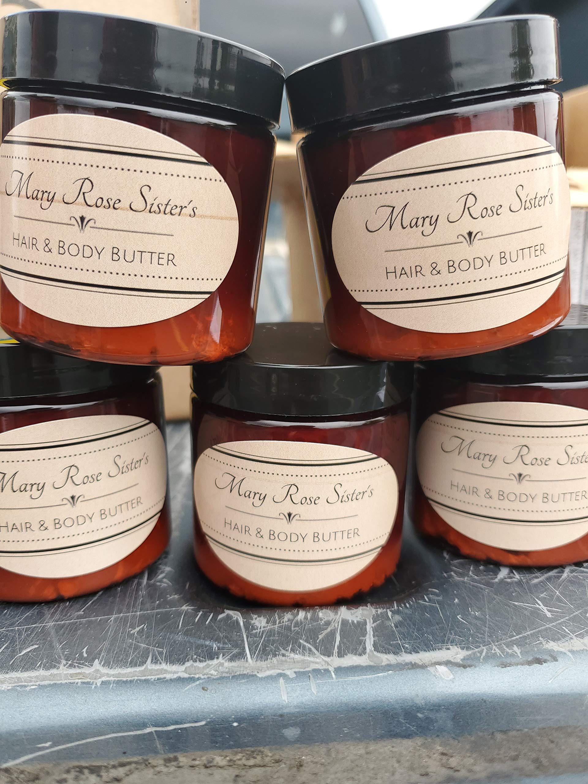 Mary Rose Sisters' Hair & Body Butter - Ultra Moisturizing & Nourishing Cream for Dry Skin & Frizzy Hair | Perfect for Daily Hydration, Post-Shower Care & Styling