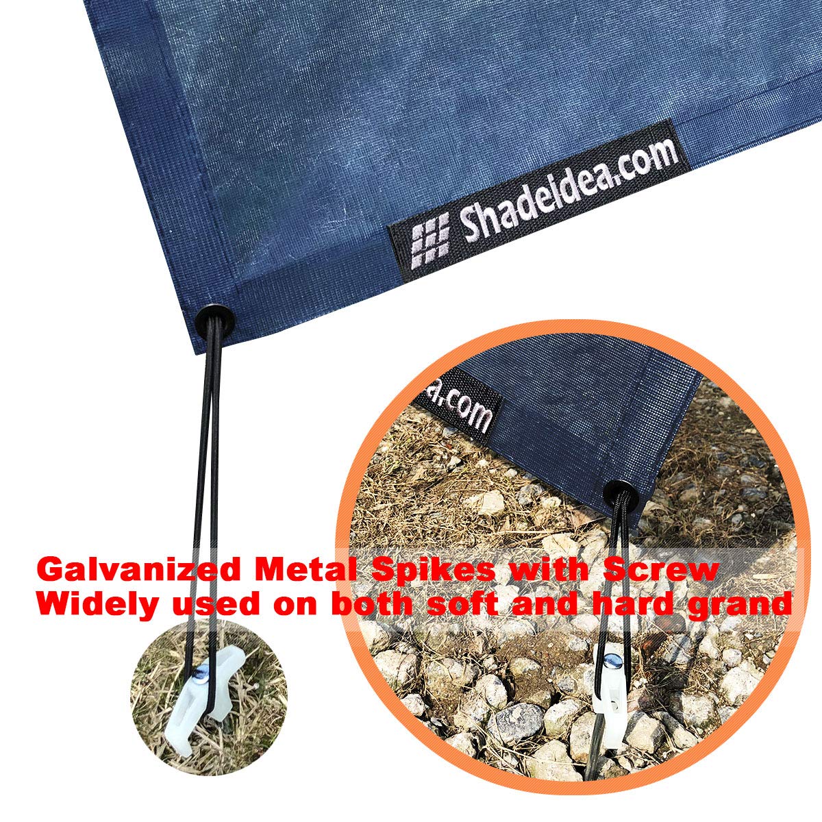 RV Sun Shade Screen for Awning - 8' X 12' 5'' Navy Blue Mesh Sunshade for Motorhome & Camping Trailer | UV Sunblocker Canopy Sunscreen with 3-Year Warranty | Perfect for Outdoor Camping, Road Trips & RV Park Shade