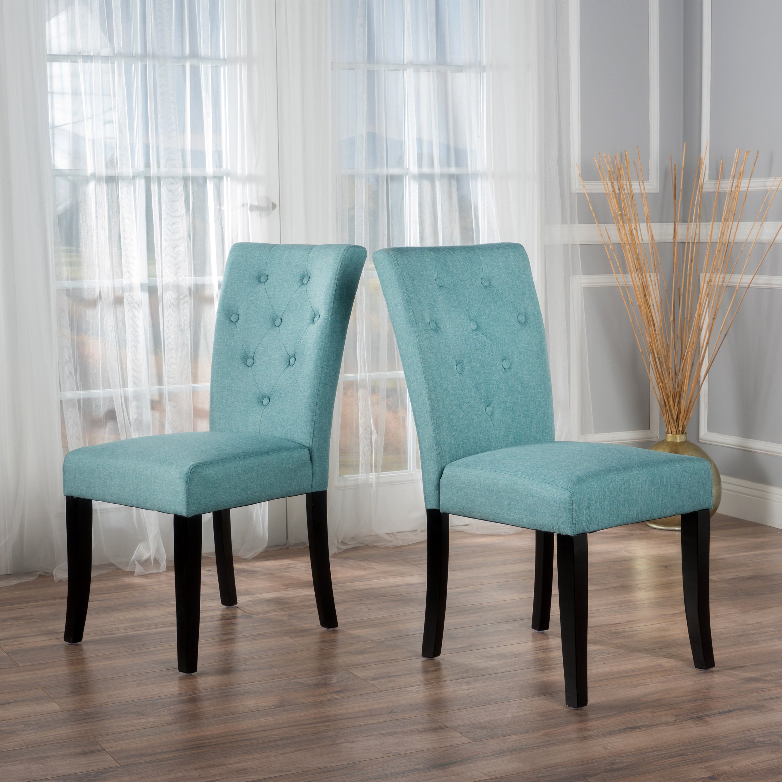 Modern Dining Chairs Set of 2 - Comfortable Kitchen & Dining Room Chairs with Sturdy Metal Legs - Perfect for Home, Restaurant, and Office Use