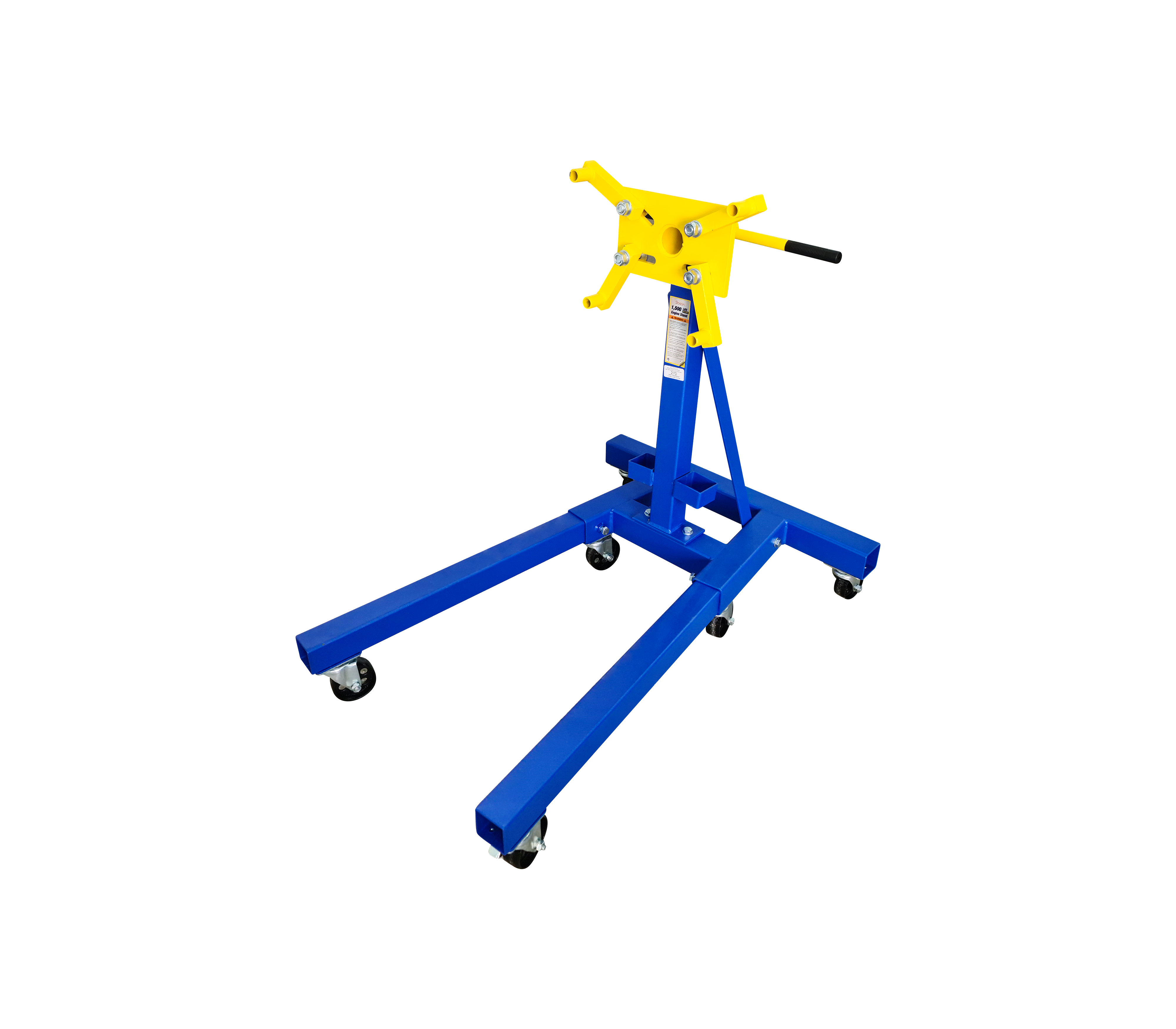 TH62001 Blue Roccia Hydraulic Engine Crane - Heavy Duty Car Hoist for Auto Repair, Garage, and Workshop Use
