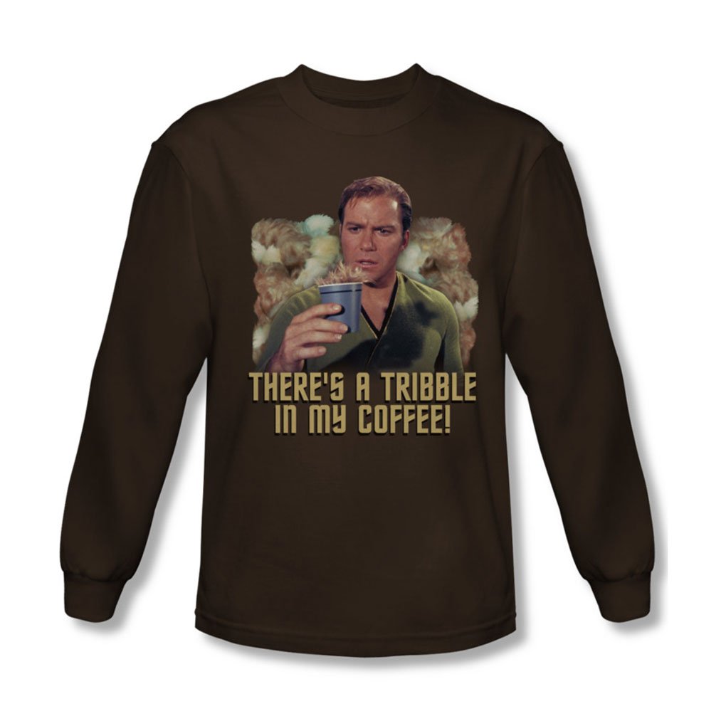 Star Trek Men's Coffee Tribble Long Sleeve T-Shirt | Sci-Fi Pop Culture Apparel | Perfect for Cosplay, Conventions & Everyday Fandom Wear