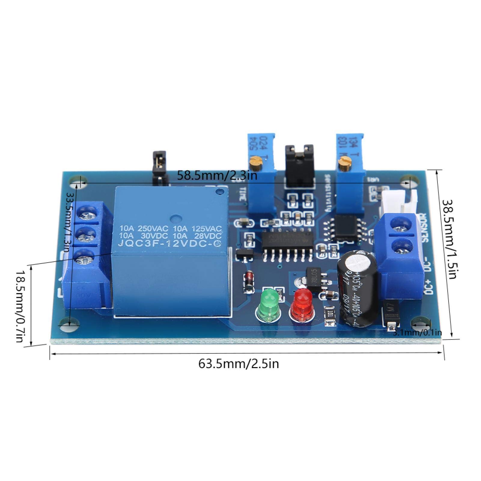 XH-M131 Photoresistor Relay Sensor Module - 12V Light Detection Sensor with LED Control & Adjustable Delay Switch for Home Automation, Garden Lighting, and DIY Electronics Projects
