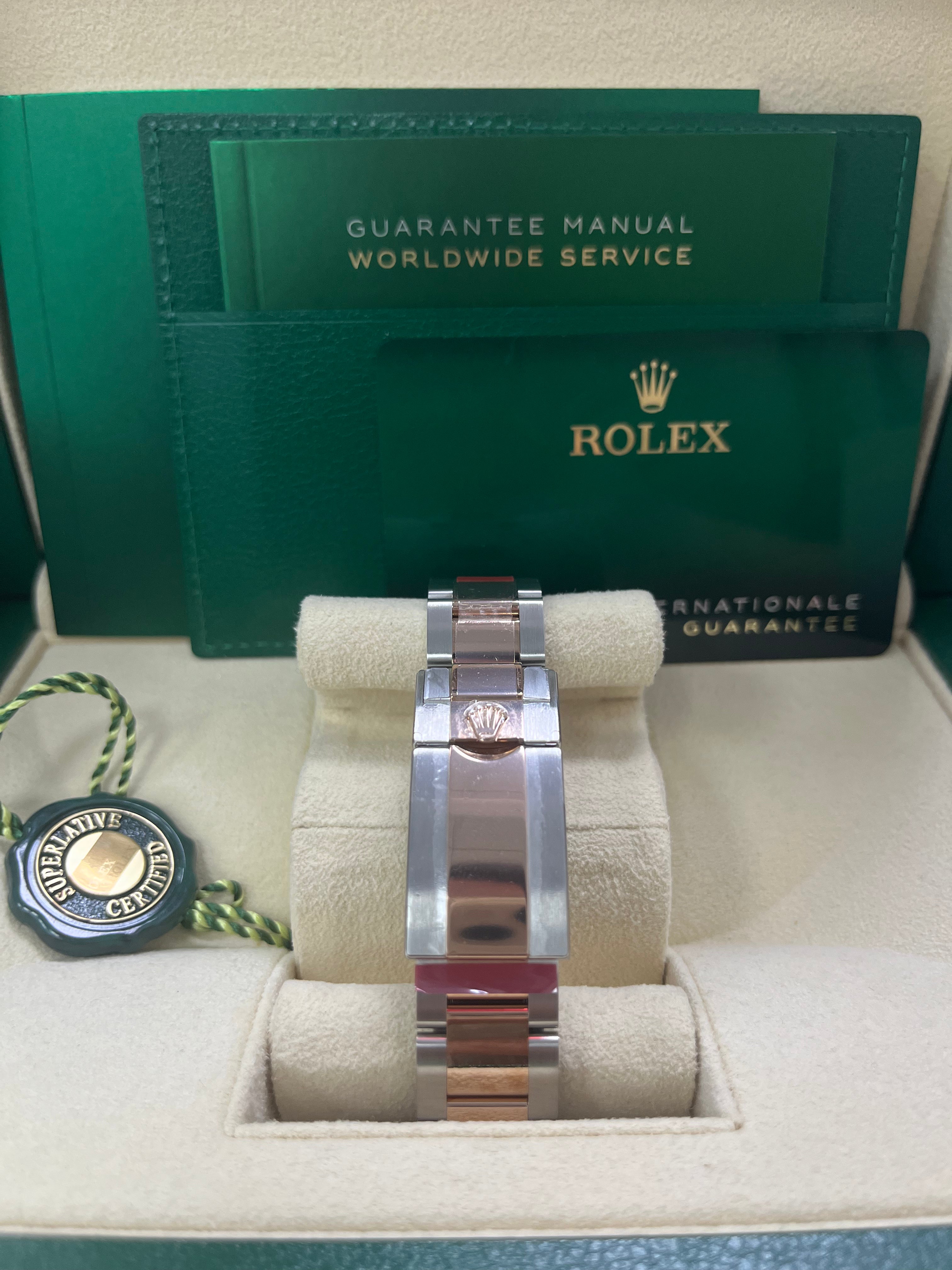 Rolex GMT Master II Two Tone Stainless Steel & Rose Gold Watch - Rootbeer Black/Brown Bezel, Oyster Bracelet (Ref#126711CHNR) | Luxury Men's Watch for Business Travel & Formal Occasions