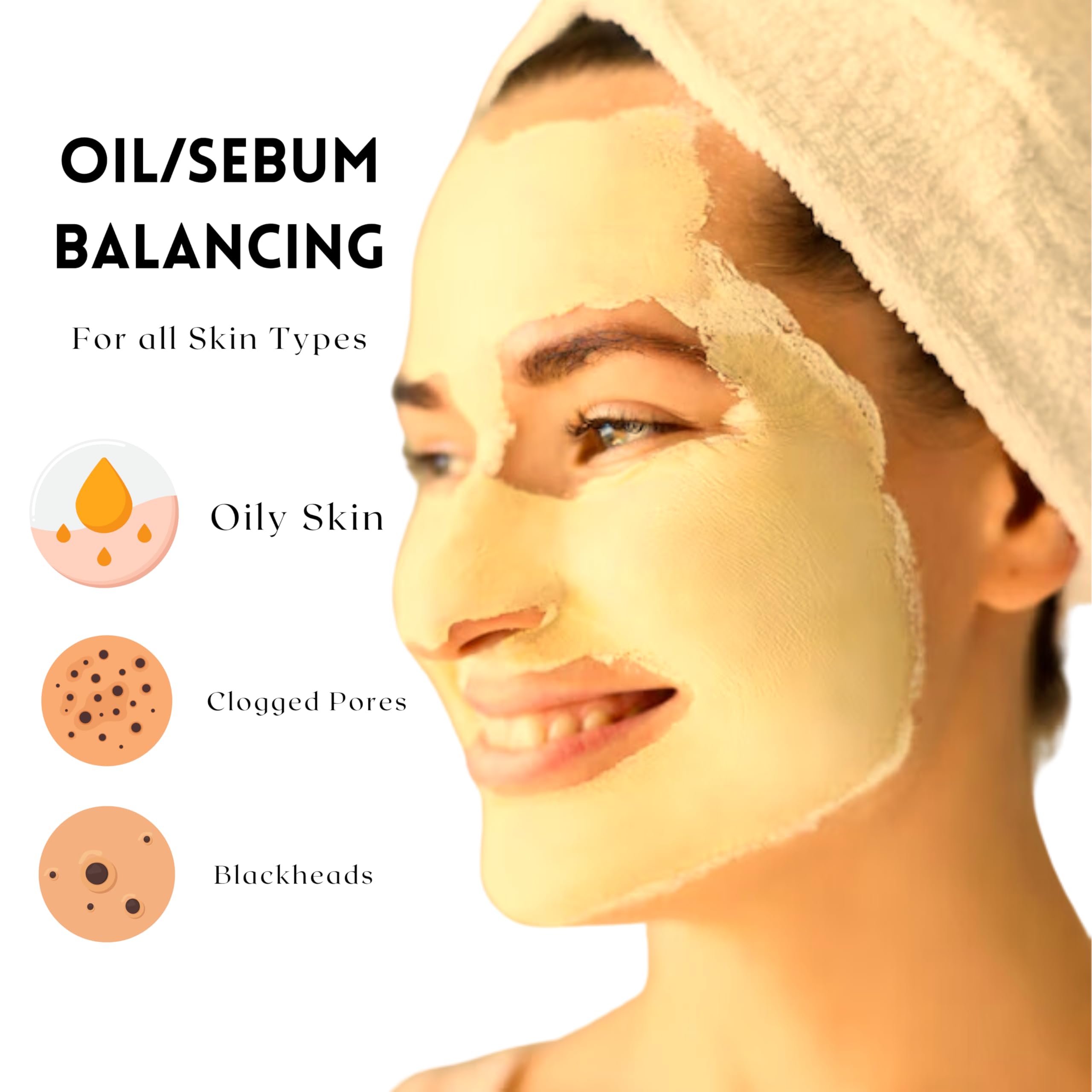 Multani Mitti Fullers Earth Clay - 100% Natural Indian Bentonite Clay for Face Mask & Hair Care | Deep Cleansing, Oil Control, Exfoliation, Pore Tightening | Fights Acne, Blemishes & Anti-Aging | Treats Dandruff | Perfect for DIY Skincare & Spa Treatments at Home