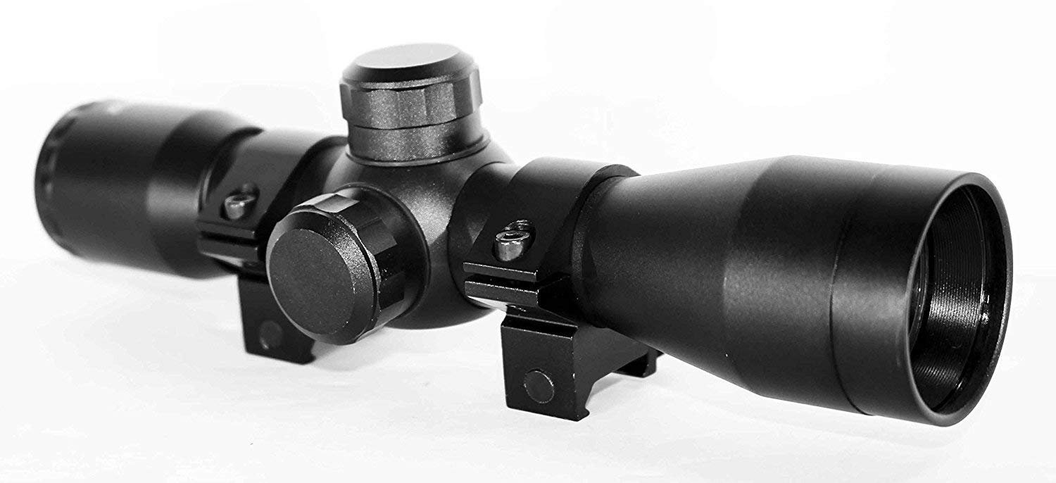 4x32 Tactical Paintball Scope with Picatinny/Weaver Mount - Aluminum Black Mildot Reticle for Woodsball & Paintballing | Perfect for Outdoor Games & Target Practice