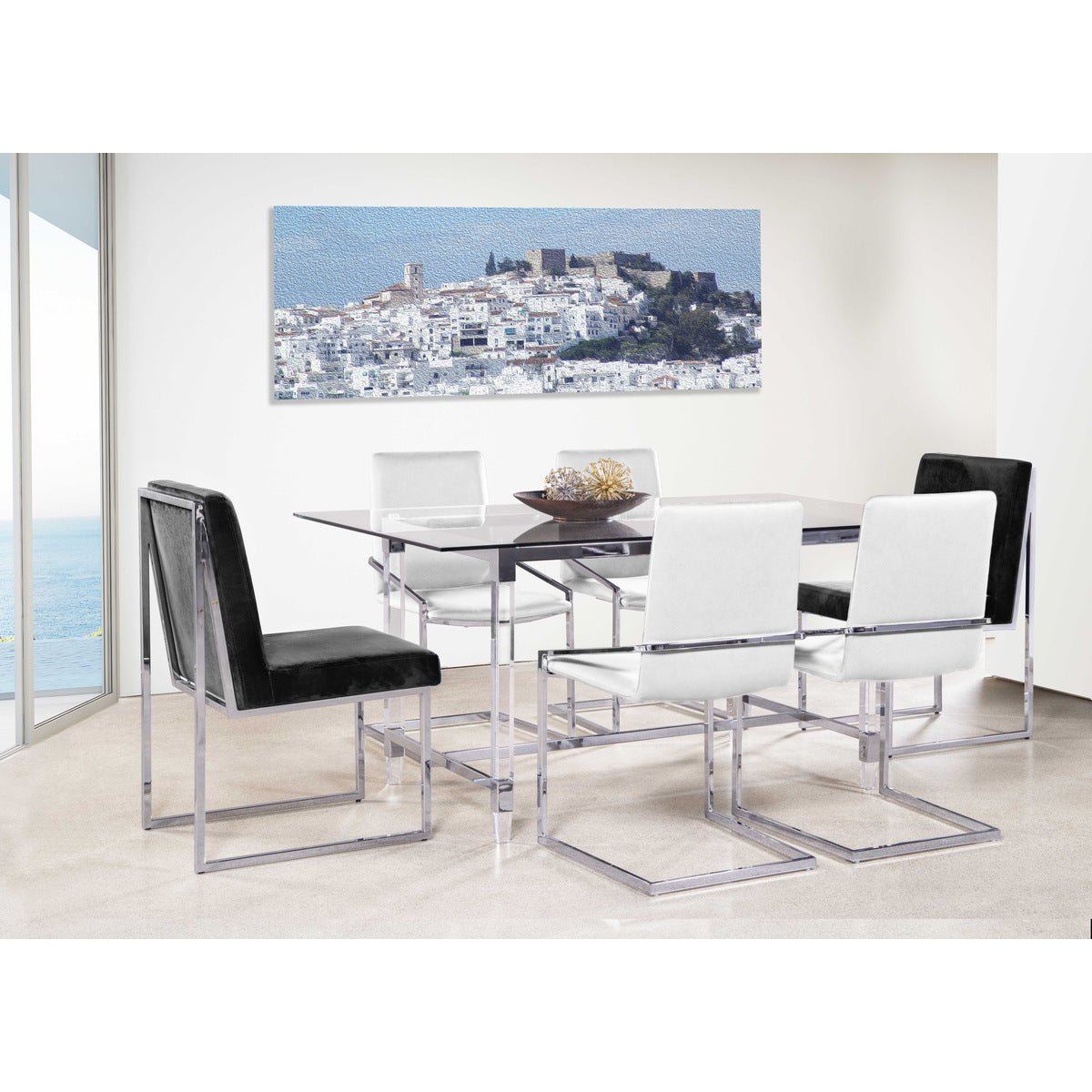 Amorra Black Side Chairs Set of 2 - Modern Dining Room Chairs for Kitchen, Living Room, and Office Use