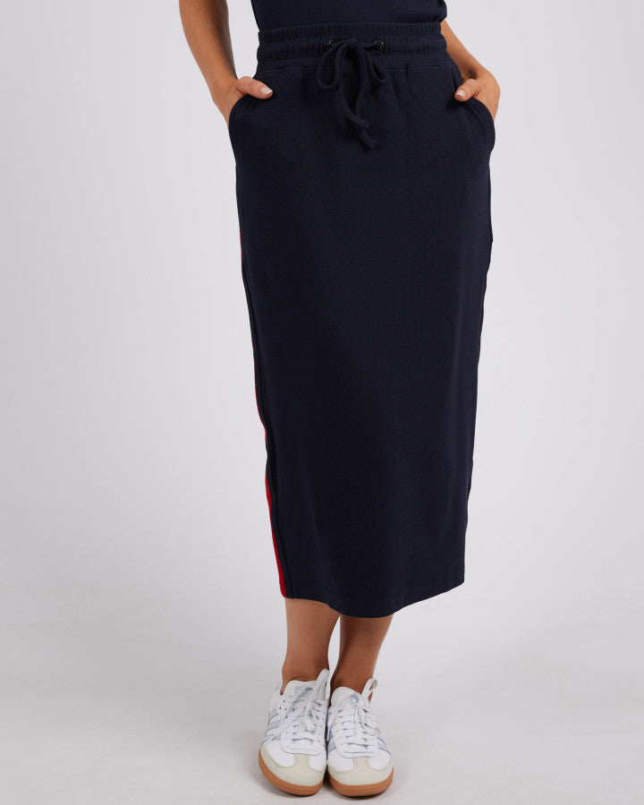 Stabilize Skirt for Women - Navy Blue A-Line Skirt | Perfect for Work, Office, and Casual Wear