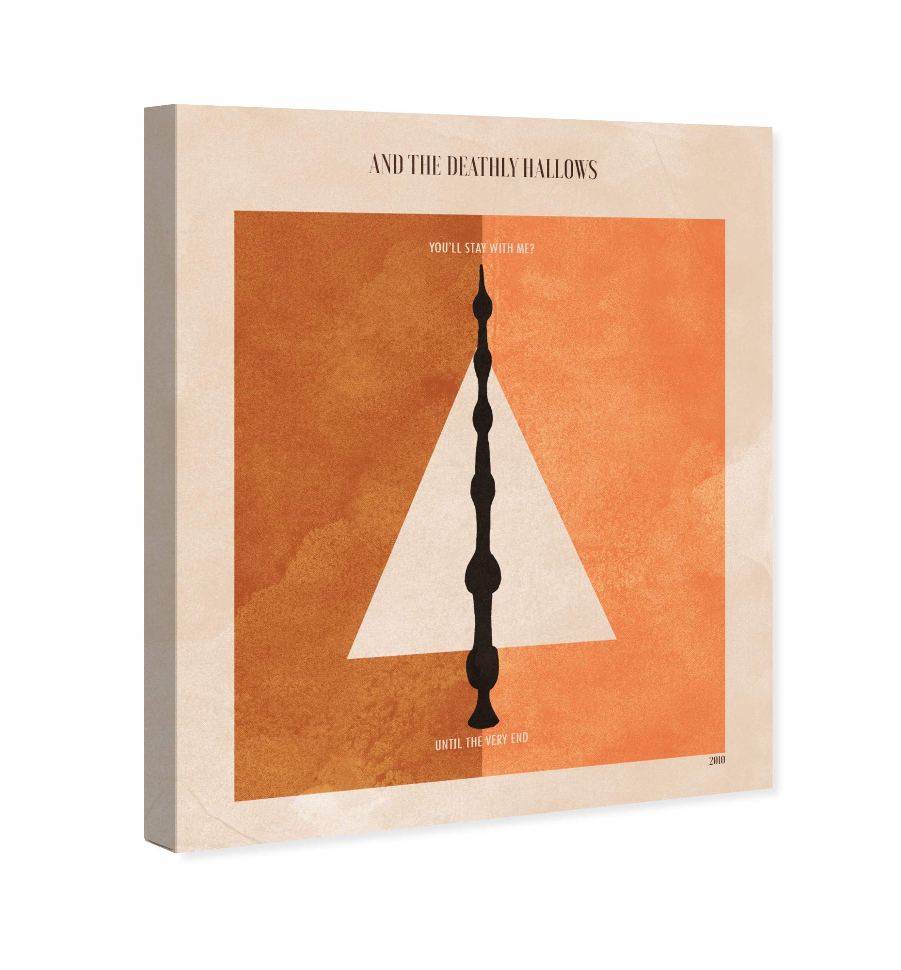 Wynwood Studio 'Until The Very End' Sci-Fi Wall Art Canvas Print - 30x36 Inch Orange & White Movie TV Show Home Decor - Perfect for Living Room, Bedroom & Office Spaces