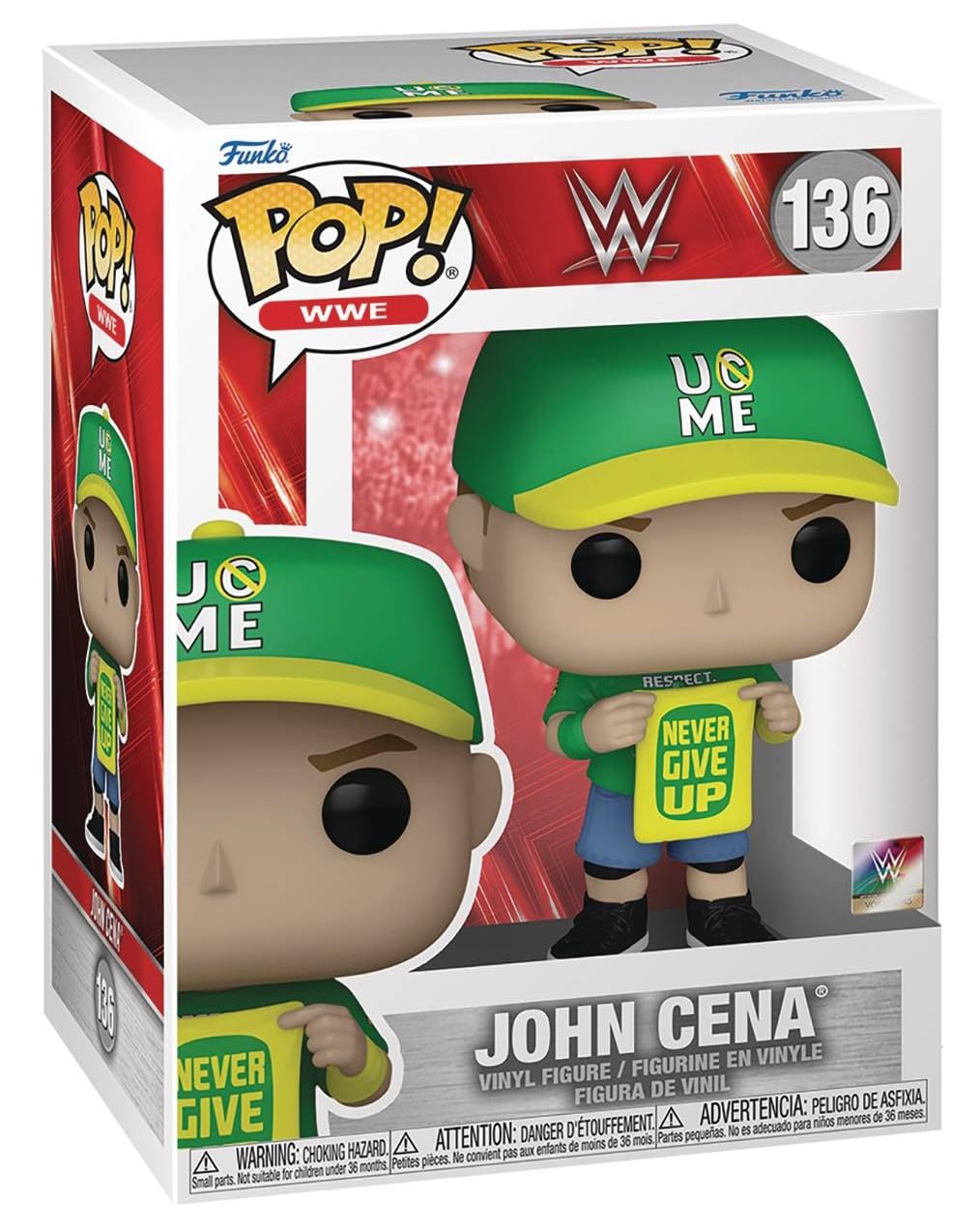 POP WWE: John Cena (Never Give Up) Funko Vinyl Figure 3.75