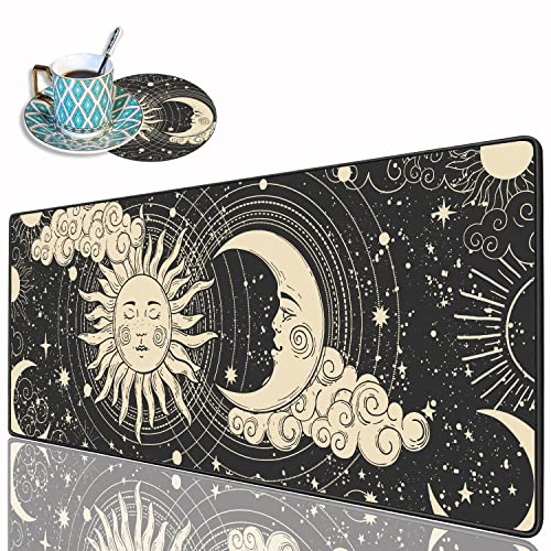 Celestial Theme Sun With Crescent Moon