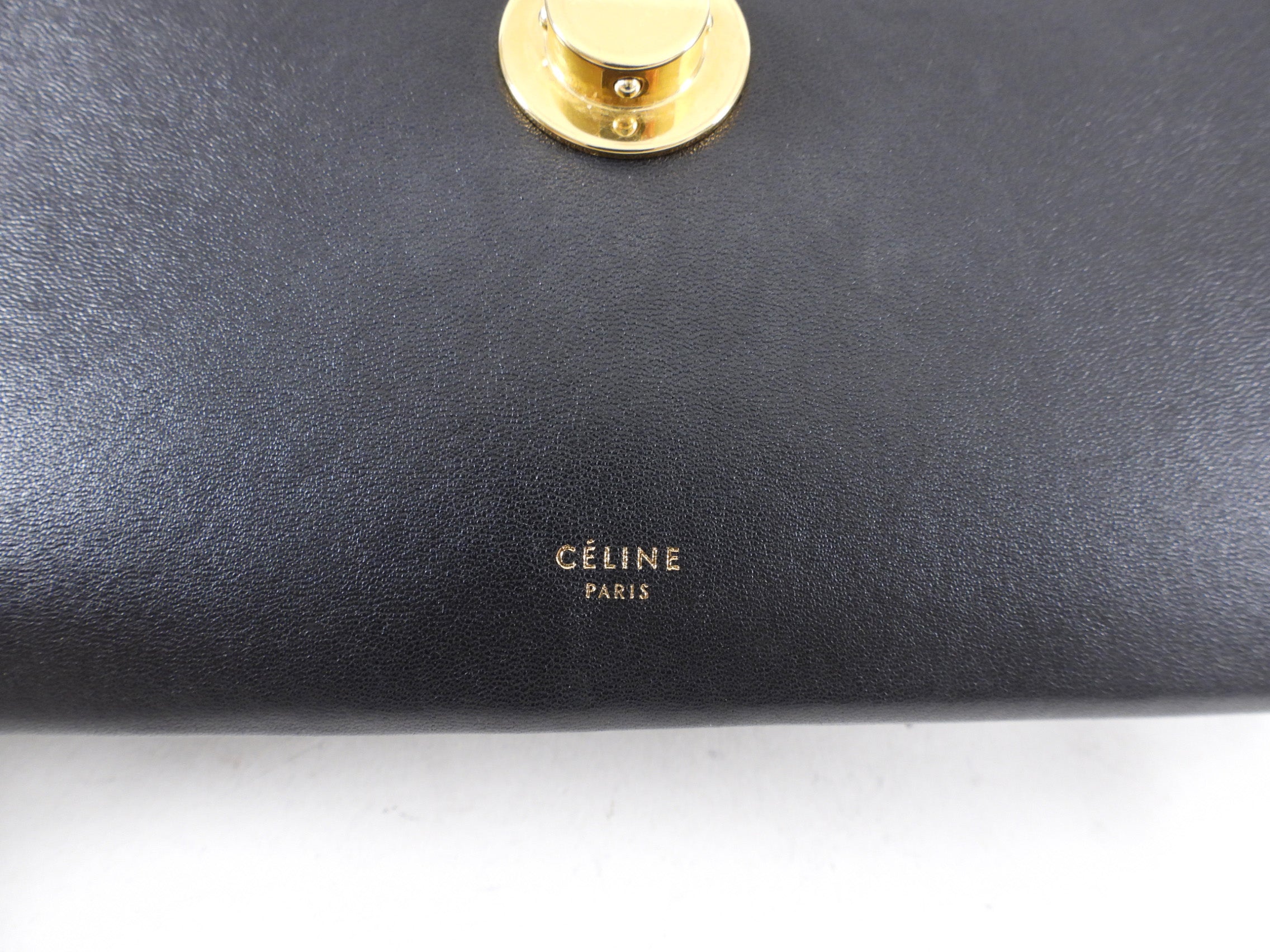 Celine Black Leather Chain Strap Triple Bag - Luxury Designer Crossbody Shoulder Purse for Women | Perfect for Evening Parties, Date Night & Special Occasions
