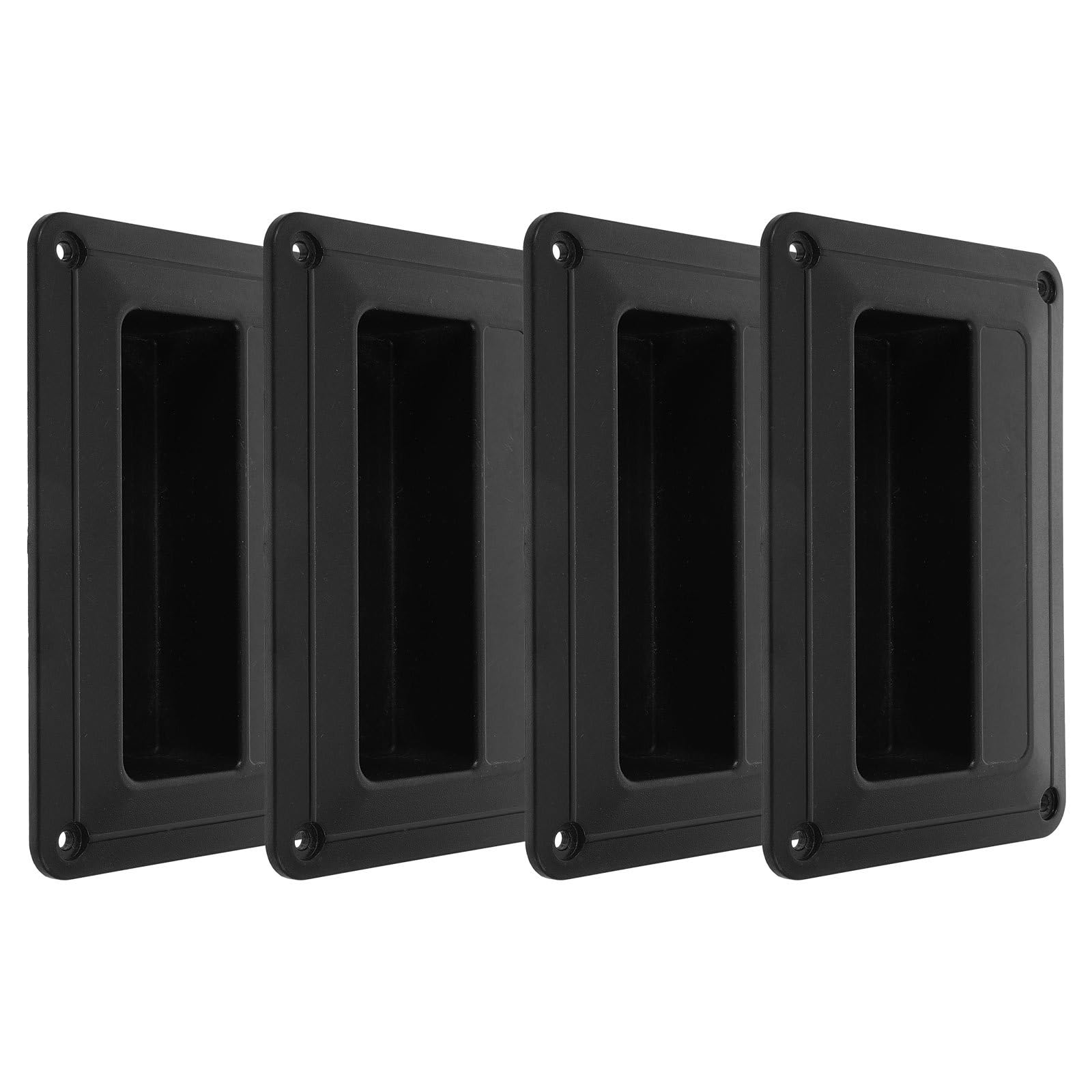 4 Pcs Speaker Side Handles - Durable Plastic Audio Speaker Accessories for Kitchen Cabinets, Small Recessed Stereo Handles - Perfect for Home Audio Systems, DIY Speaker Projects & Studio Equipment Installation