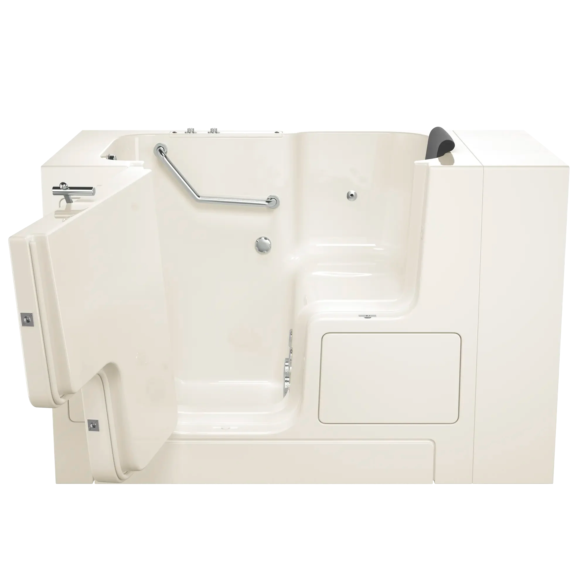 Premium 32 x 52 Inch Gelcoat Walk-In Bathtub with Whirlpool System - Left Hand Drain - Ideal for Seniors & Mobility Support - Spa-Like Relaxation at Home