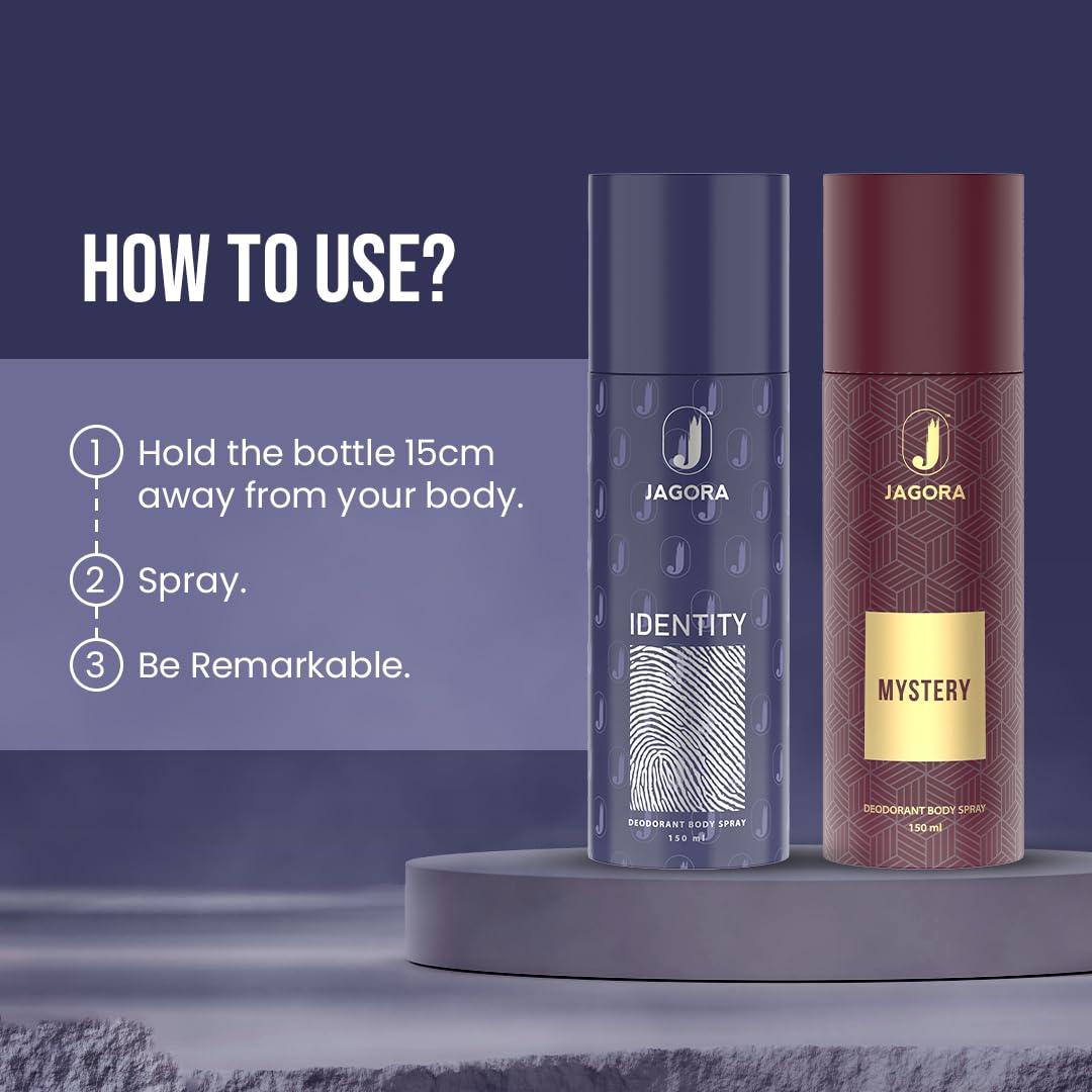 Jagora Premium Men's Body Spray & Long-Lasting Deodorant Set - Fresh, Intense & Bold Scent for All-Day Confidence | Perfect for Gym, Work & Night Out