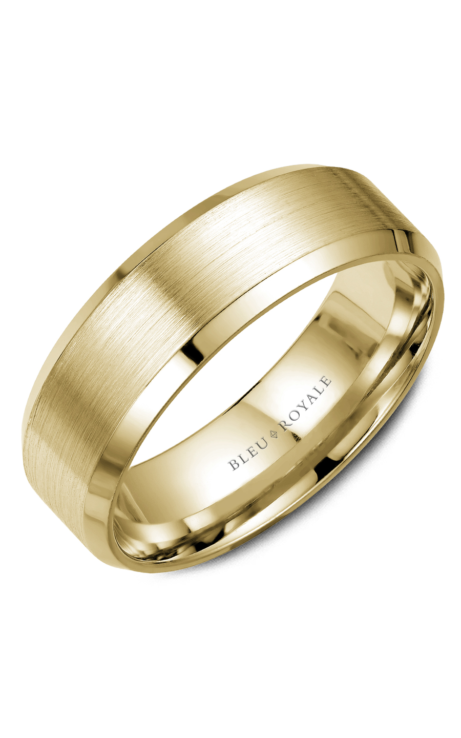 Bleu Royale Men's Wedding Band RYL 023Y75 - 14K Yellow Gold Classic Ring for Grooms, Engagement & Anniversary Gifts - Perfect for Weddings, Proposals & Special Occasions
