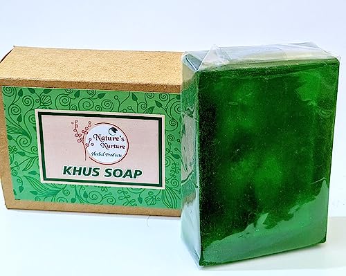 Nature's Nurture Khus Soap | 100g Natural Vetiver Soap for Glowing Skin & Relaxation | Perfect for Daily Use, Spa Days & Aromatherapy
