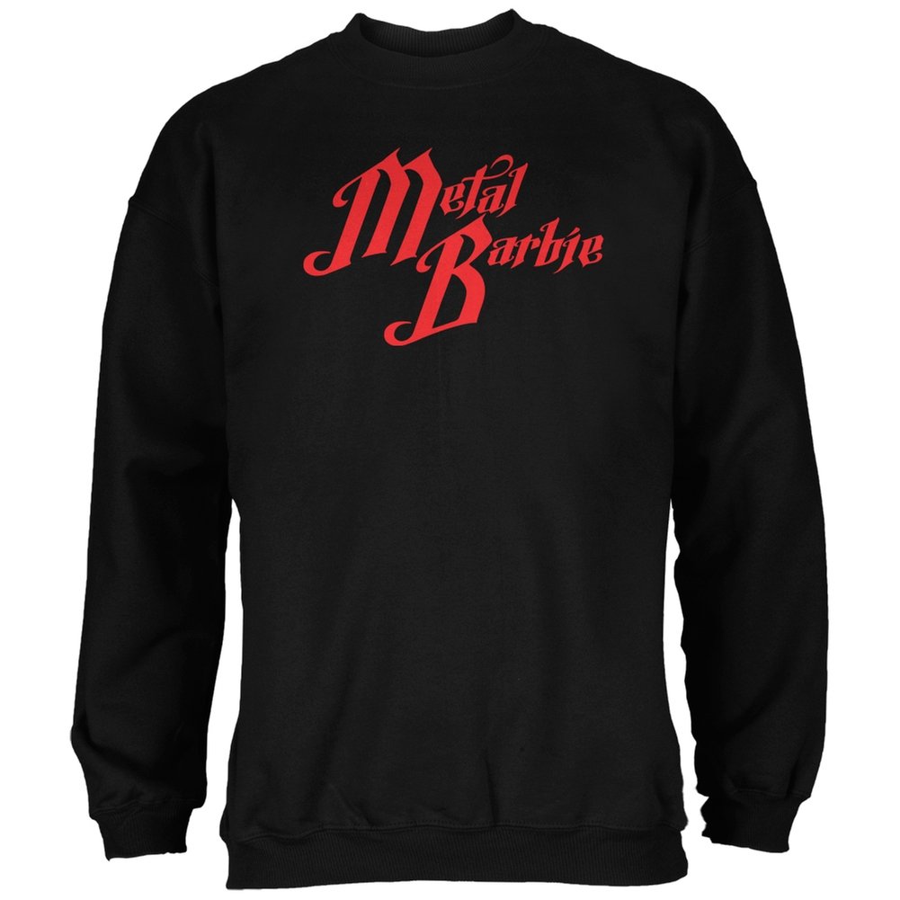 Metal Barbie Black Adult Sweatshirt - Trendy Graphic Hoodie for Women | Perfect for Casual Wear, Street Style & Concert Outfits