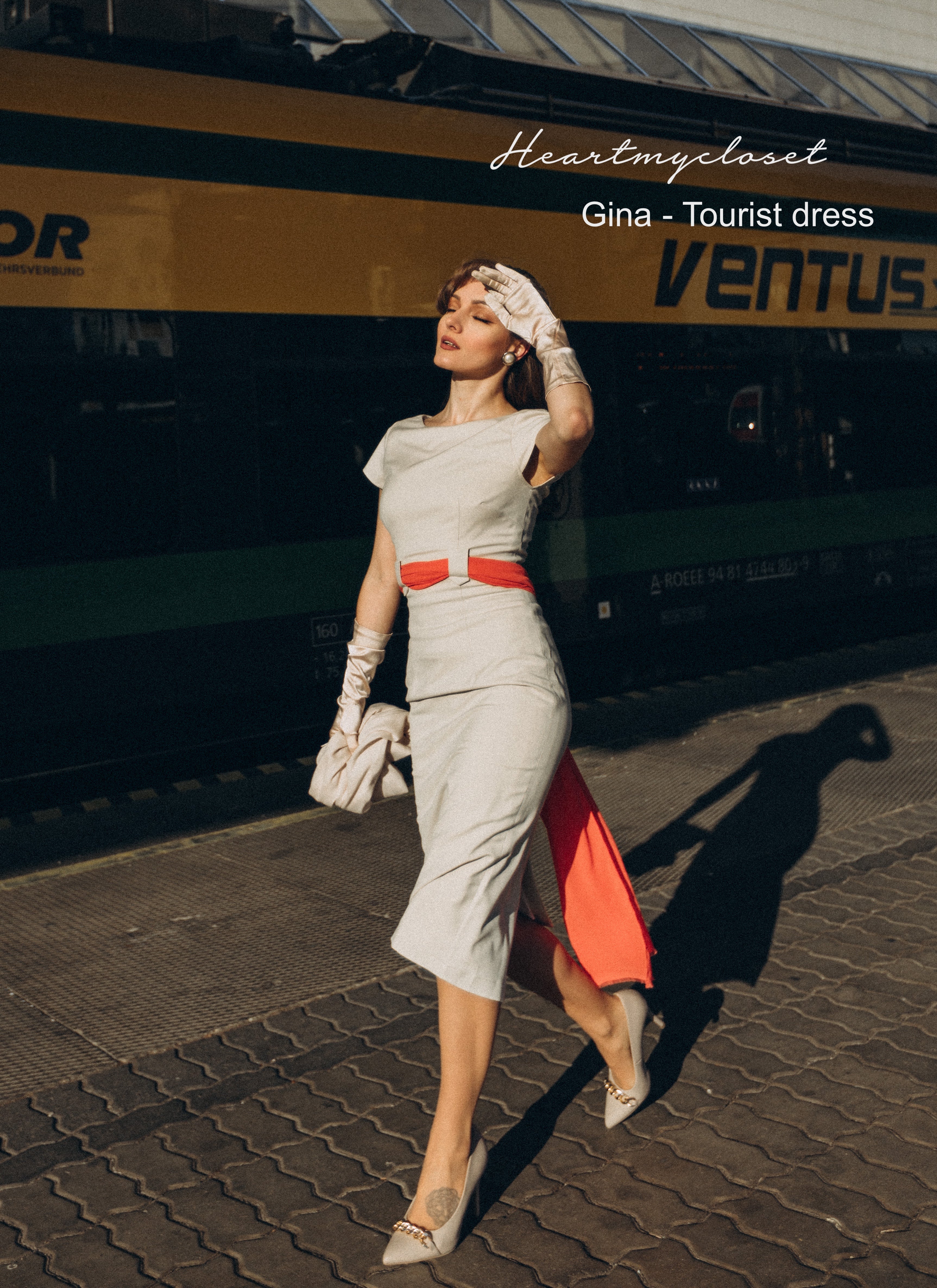 Gina The Tourist Dress - Movie Inspired Pencil Dress for Women | Elegant Office & Cocktail Party Outfit