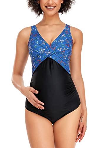 Blue Floral Black