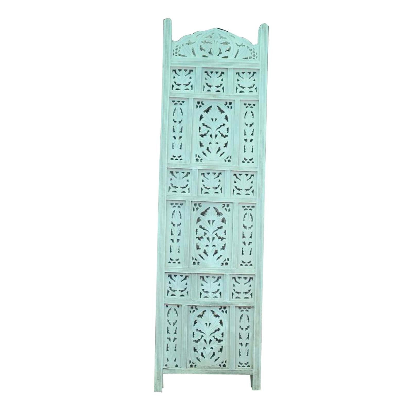 Handcrafted Dynasty Style Wooden Room Divider Screen - White - Perfect for Home Decor, Office Partition & Privacy Screen