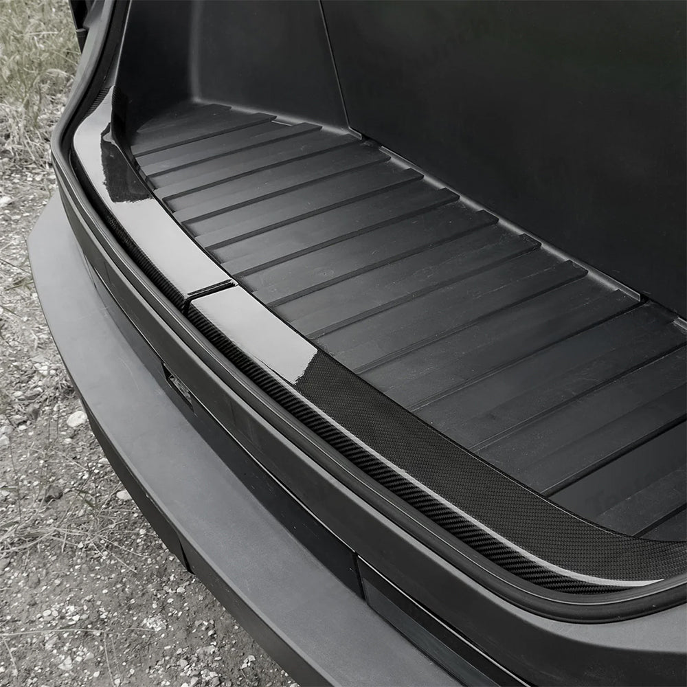 Premium Real Carbon Fiber Frunk Sill Overlay for Tesla Cybertruck - High Gloss or Matte Finish | Durable Protection & Stylish Upgrade for Your EV Truck