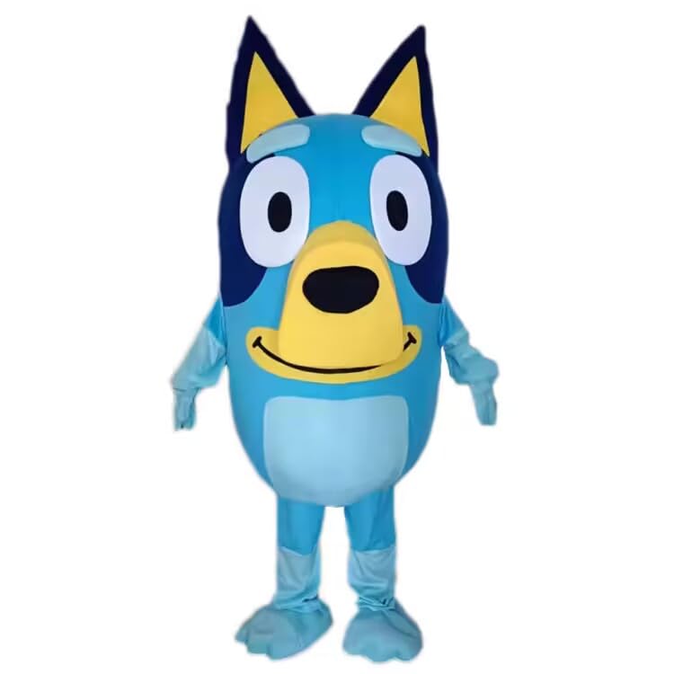 Blue Heeler Mascot Costume for Adults - Blue Dog & Yellow Mascot Outfit | Halloween Cosplay, Fancy Dress Party, Sports Events & Team Spirit Wear