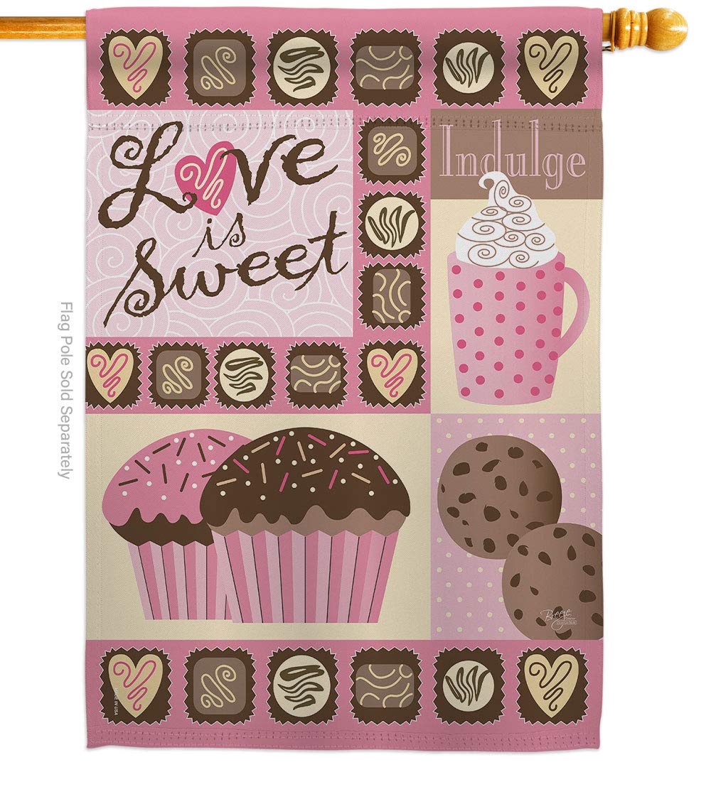 Breeze Decor - Love is Sweet Spring Vertical House Flag 28