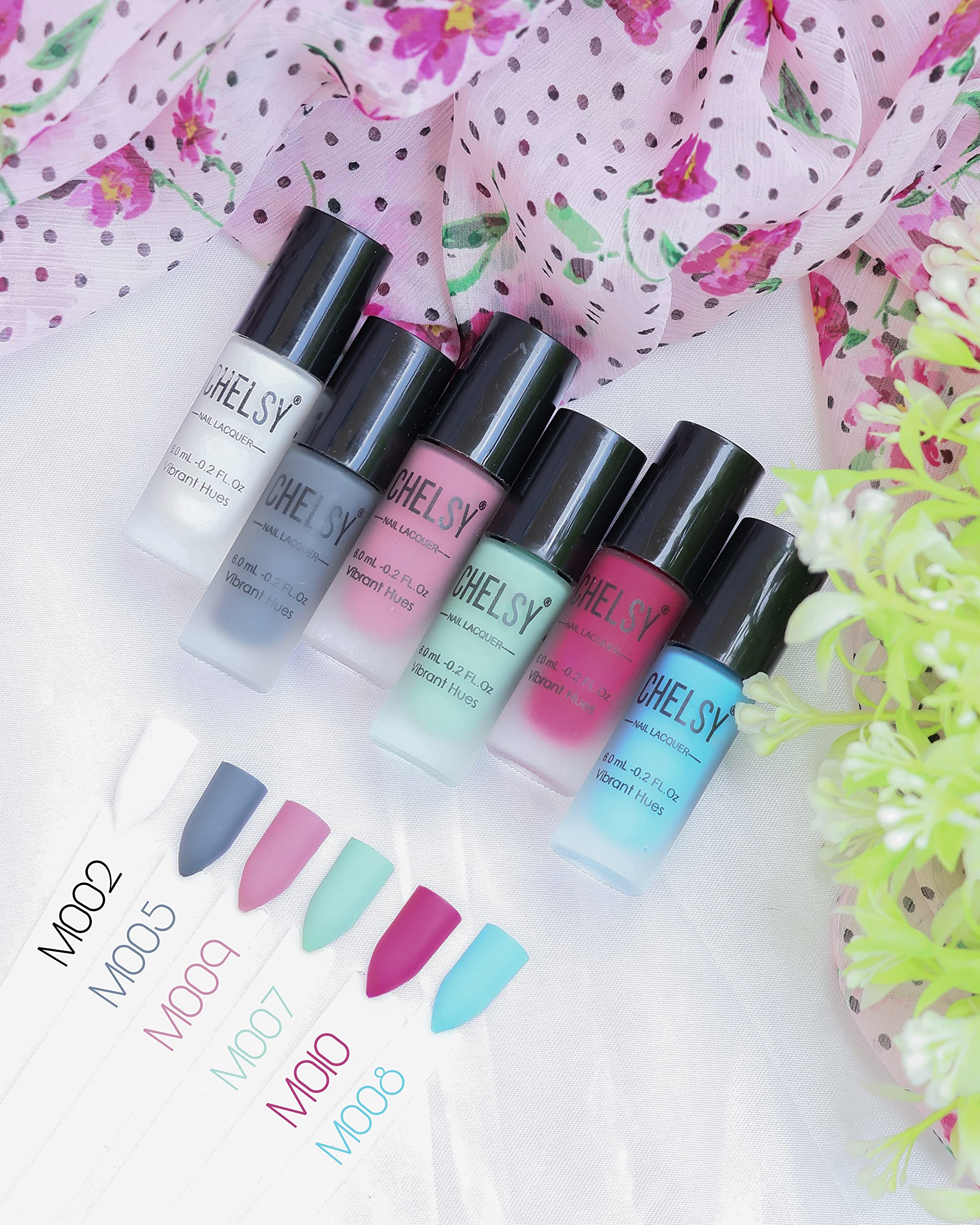 Chelsy Glossy & Matte Nail Polish Set - 6 Colors (6ml Each) | Long-Lasting Vegan Nail Enamel for Manicure & Pedicure | Perfect for Parties, Weddings & Daily Wear