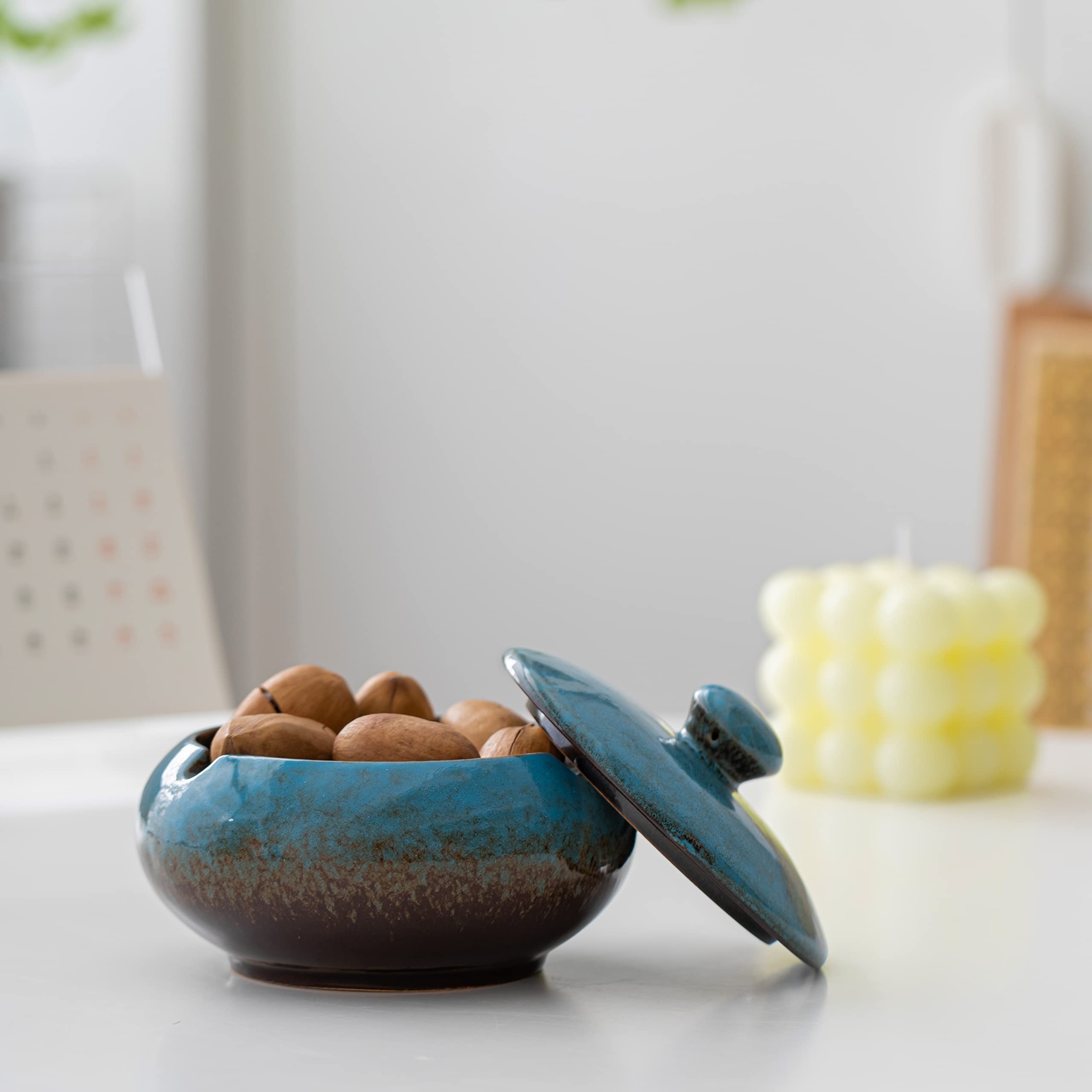 Ceramic Canister with Lid - Anti-Skid Scarlet Red Home & Office Decor Jar - Perfect for Kitchen Storage, Coffee Beans, Tea Leaves, and Decorative Display