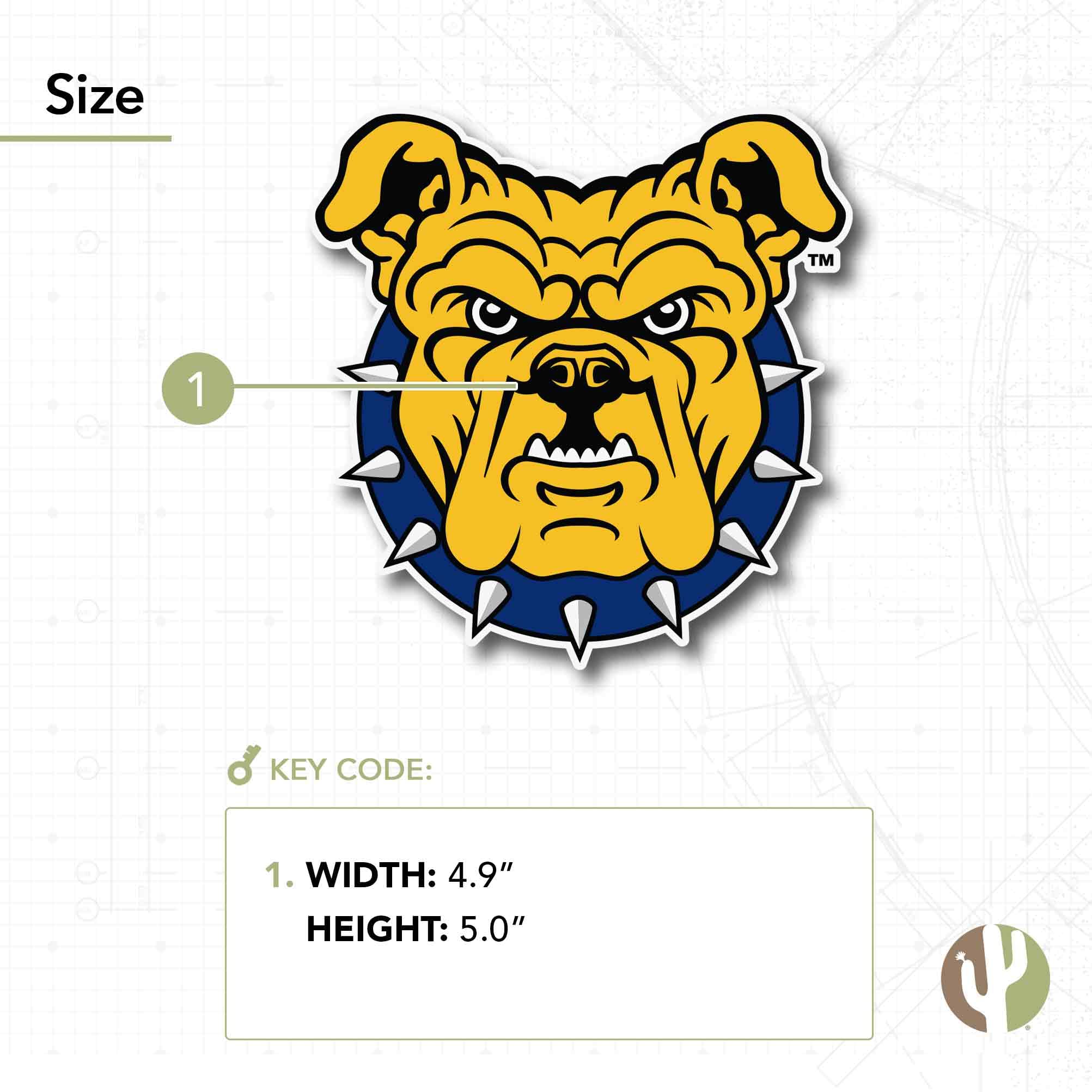 Desert Cactus NC A&T State University Sticker - HBCU Aggies Vinyl Decal for Laptop, Water Bottle, Car & Scrapbook - Durable Waterproof Decorative Sticker for College Pride, School Spirit & Gifts (IND 05)