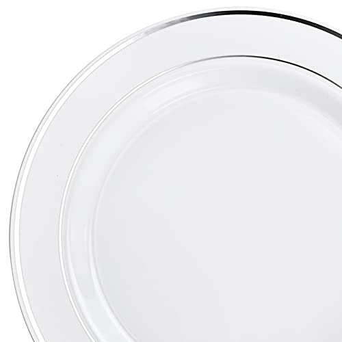 White & Silver Rim