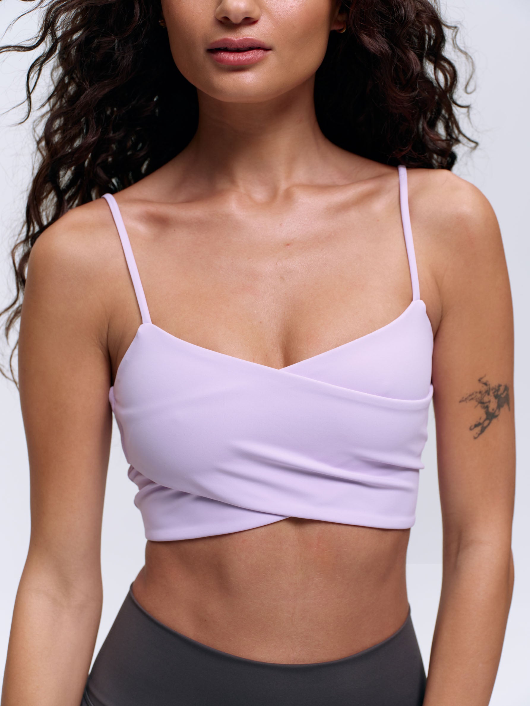 Ultimate Wrap Bra - Comfortable & Supportive Wireless Bra in Lilac for Yoga, Workouts & Everyday Wear