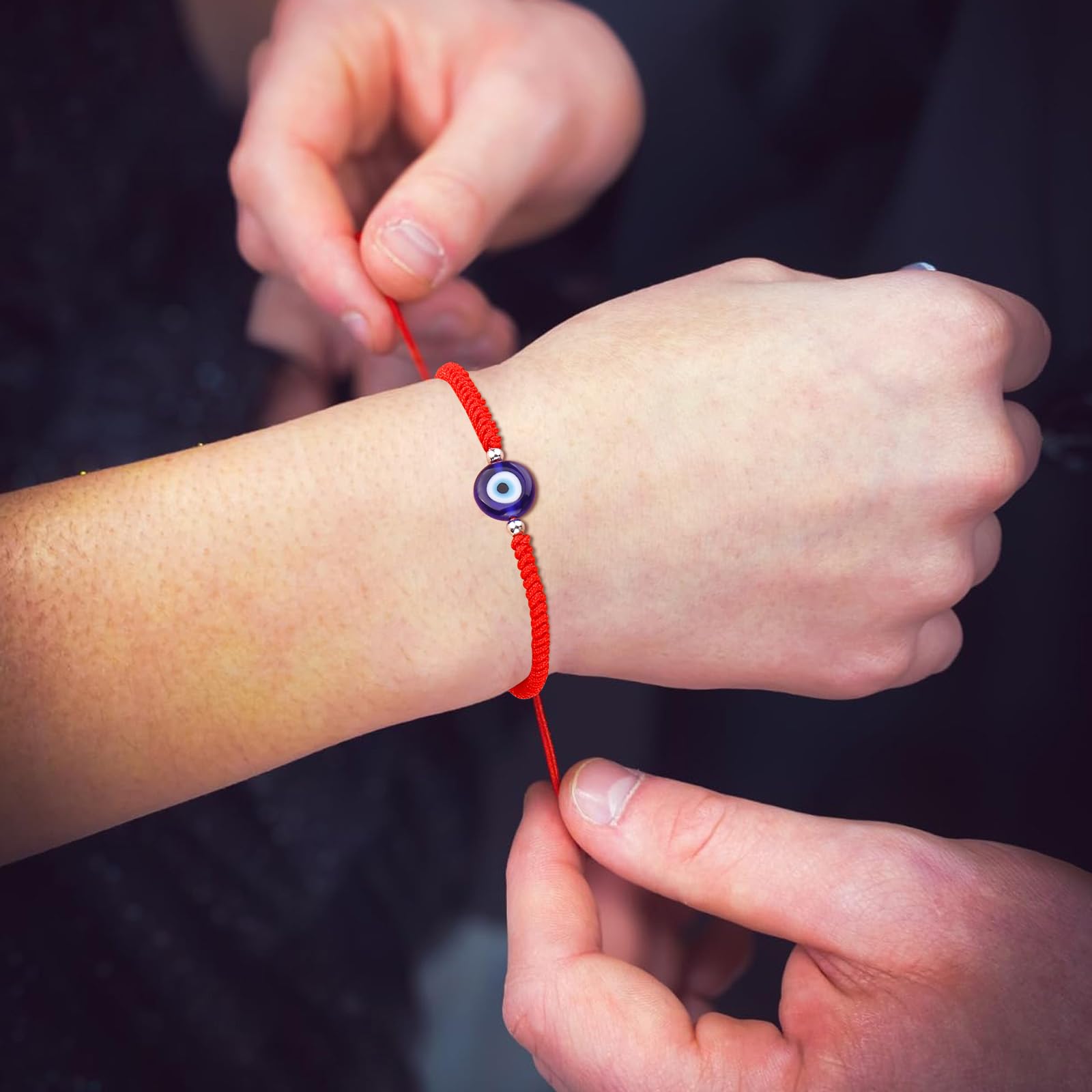 Handmade Red Evil Eye Bracelet with Gold Bead - Blue Evil Eye Jewelry for Women, Men & Teens - Pack of 2 - Mal de Ojo Protection Bracelet - Ojo Turco Pulsera - Perfect for Gifts, Spiritual Protection & Boho Fashion Accessories