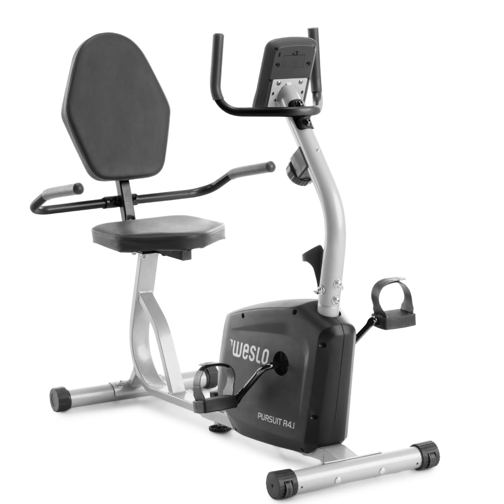 Weslo Pursuit R 4.1 Recumbent Exercise Bike for Home Gym - Low Impact Workout Machine with Comfortable Seat & LCD Display - Perfect for Seniors, Physical Therapy & Indoor Cycling Training