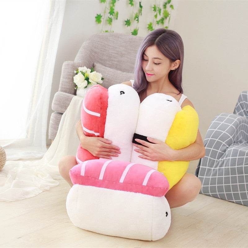 Giant Kawaii Sushi Plush Toy - Adorable Japanese Food Stuffed Animal for Cuddling, Home Decor, and Anime Lover Gifts (Perfect for Bedroom, Nursery, and Cosplay Props)