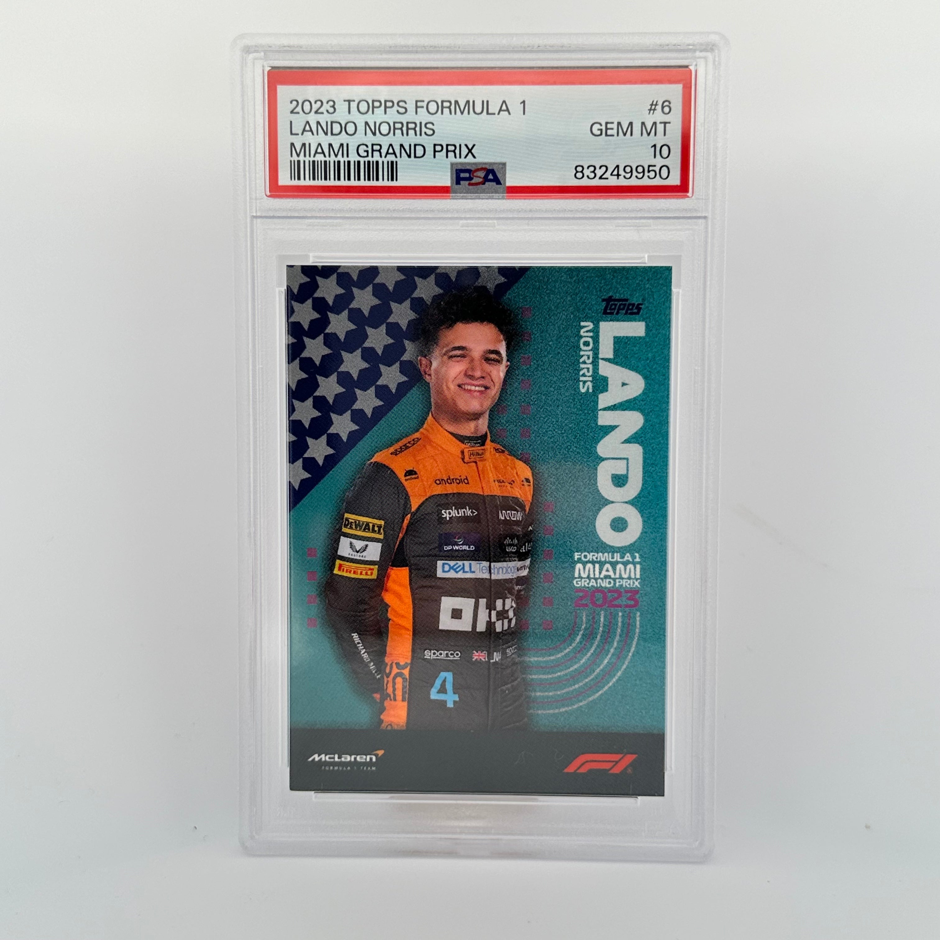 PSA 10 Lando Norris #6 2023 Miami Grand Prix F1 Trading Card - Perfect for Collectors, Fans & Sports Memorabilia Enthusiasts