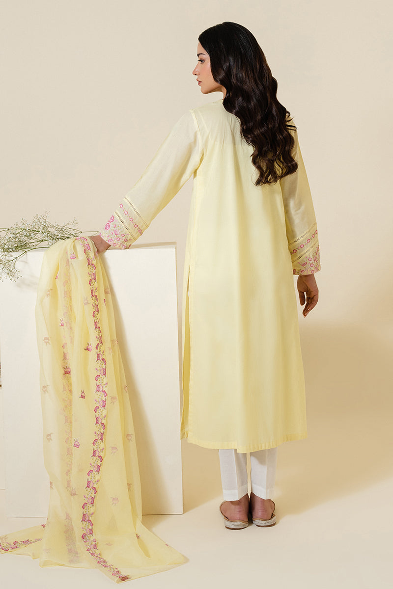 Lime Green 2-Piece Outfit (Shirt & Dupatta) for Women - Elegant Ethnic Wear for Festivals, Weddings & Special Occasions