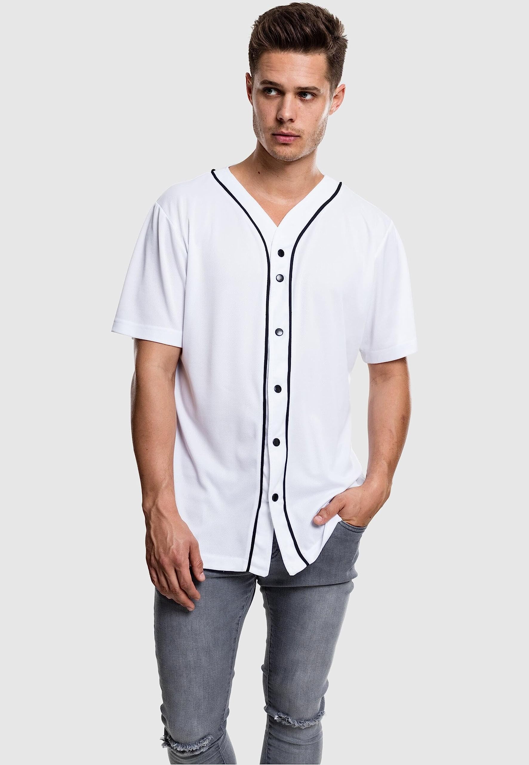 MAG Urban Classics Baseball Mesh Jersey - Breathable & Lightweight Baseball Shirt for Men - Perfect for Games, Practice & Casual Wear