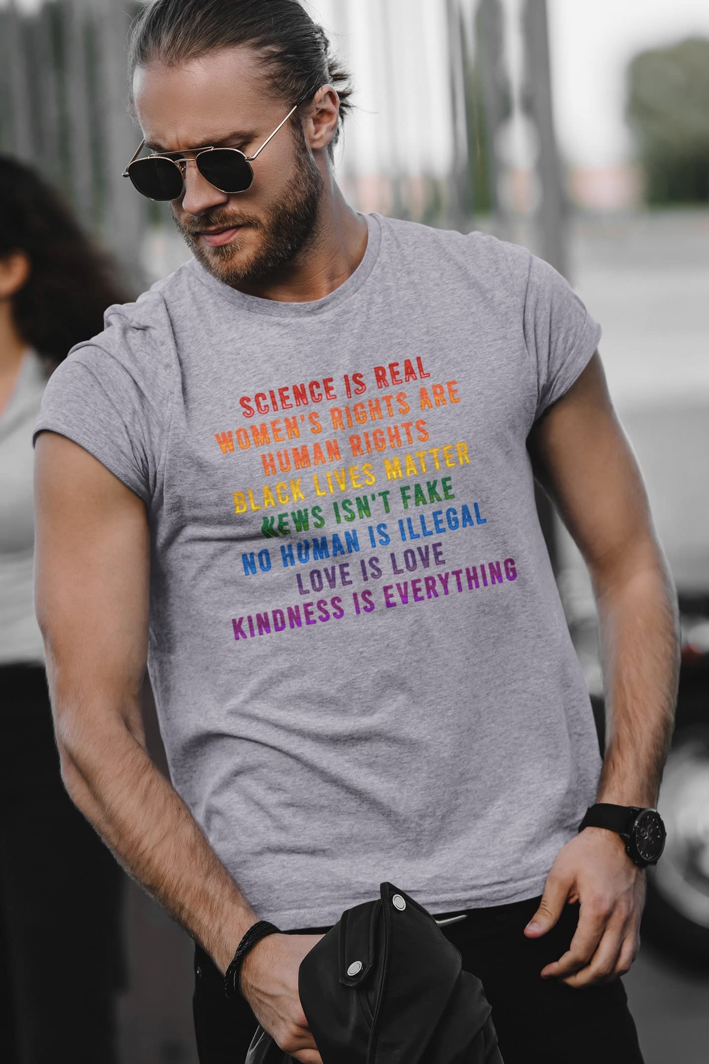 Science is Real Black Lives Matter Rainbow Facts Graphic Tee for Men - Soft Cotton Unisex T-Shirt - Perfect for Pride Month, Social Justice Events & Casual Wear