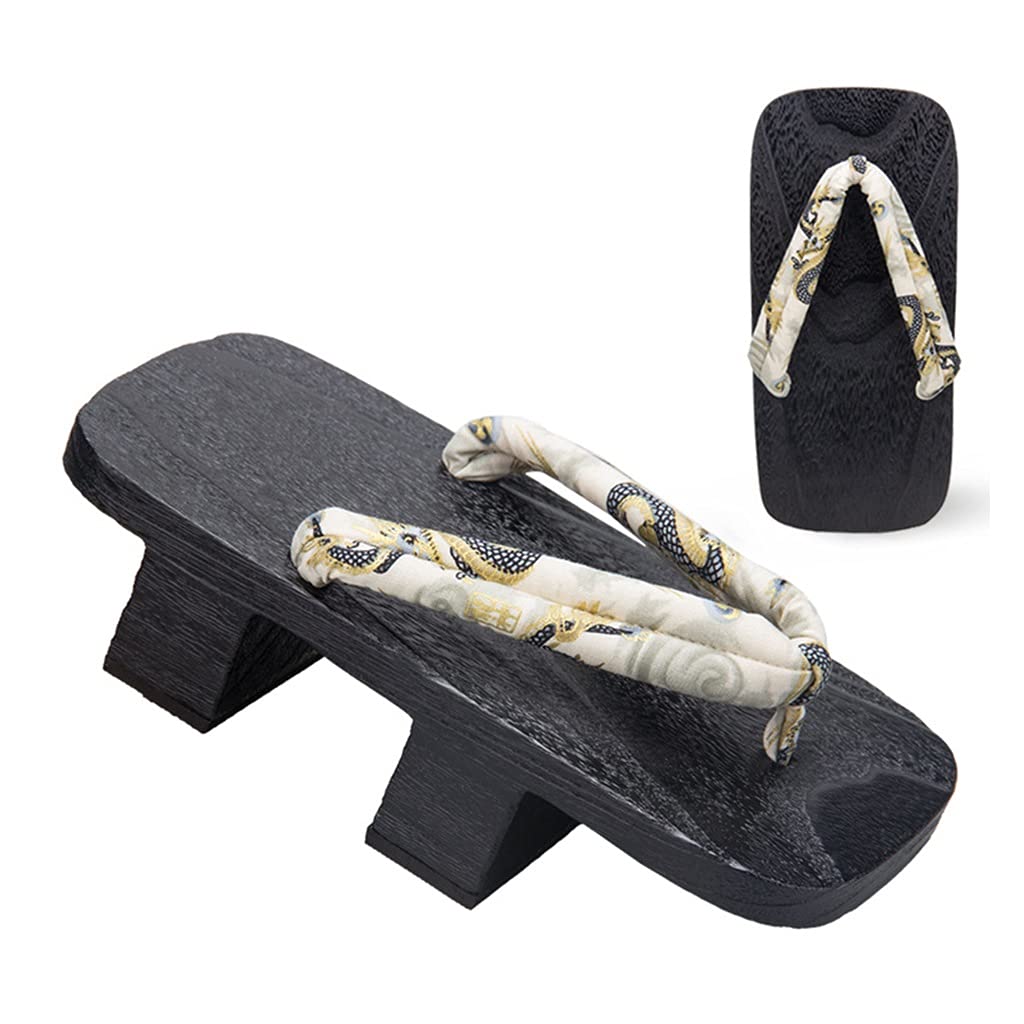 Japanese Traditional Wooden Geta Sandals - Handcrafted Two-Tooth Clogs for Men & Women | Comfortable High-Heeled Flip Flops | Authentic Japanese Footwear for Cosplay, Halloween Costumes & Cultural Events (Color: C, Size: 40/42 EU) - Perfect for Anime Conventions, Tea Ceremonies & Summer Festivals