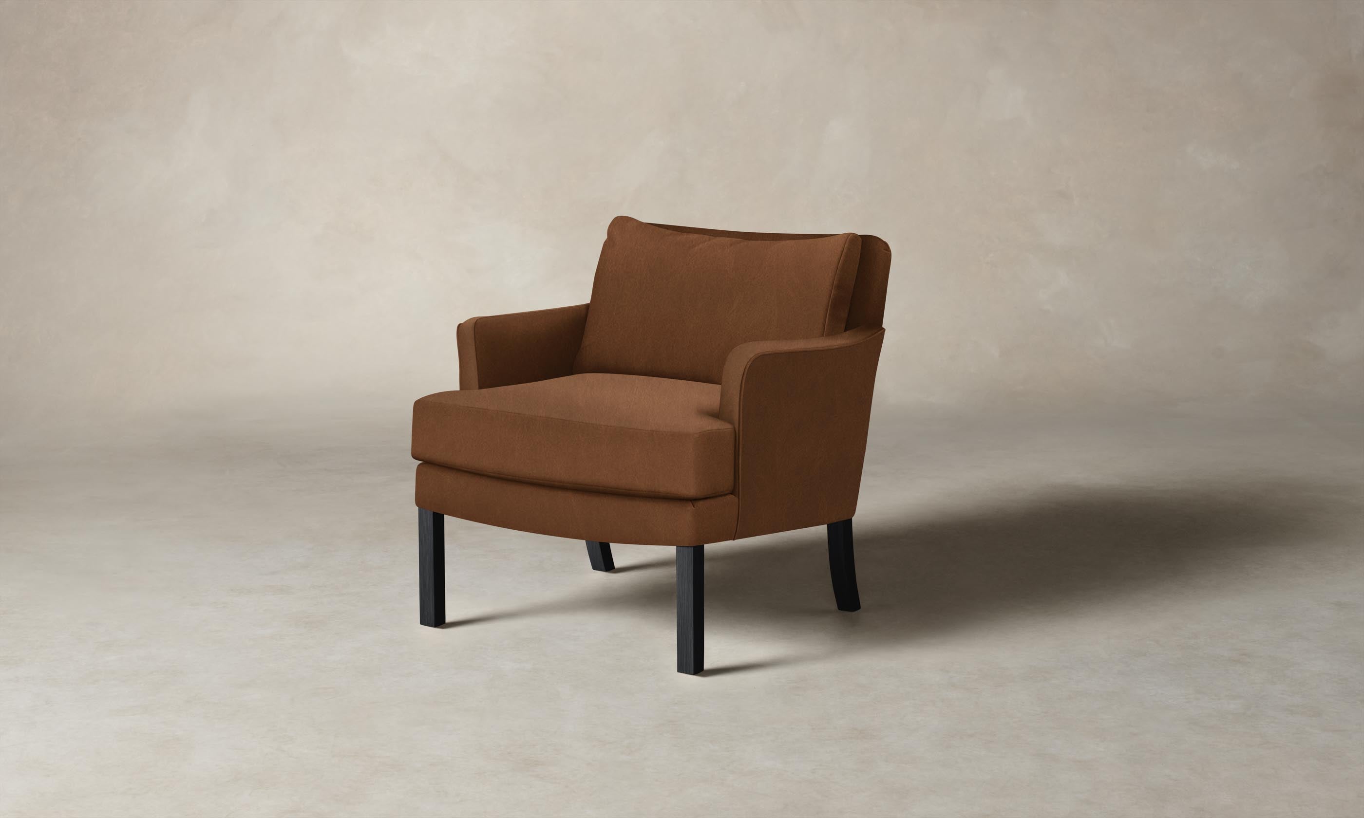 Premium Tuscan Leather Cognac Kaye Chair - Elegant & Comfortable Home Office & Living Room Seating for Modern Interiors