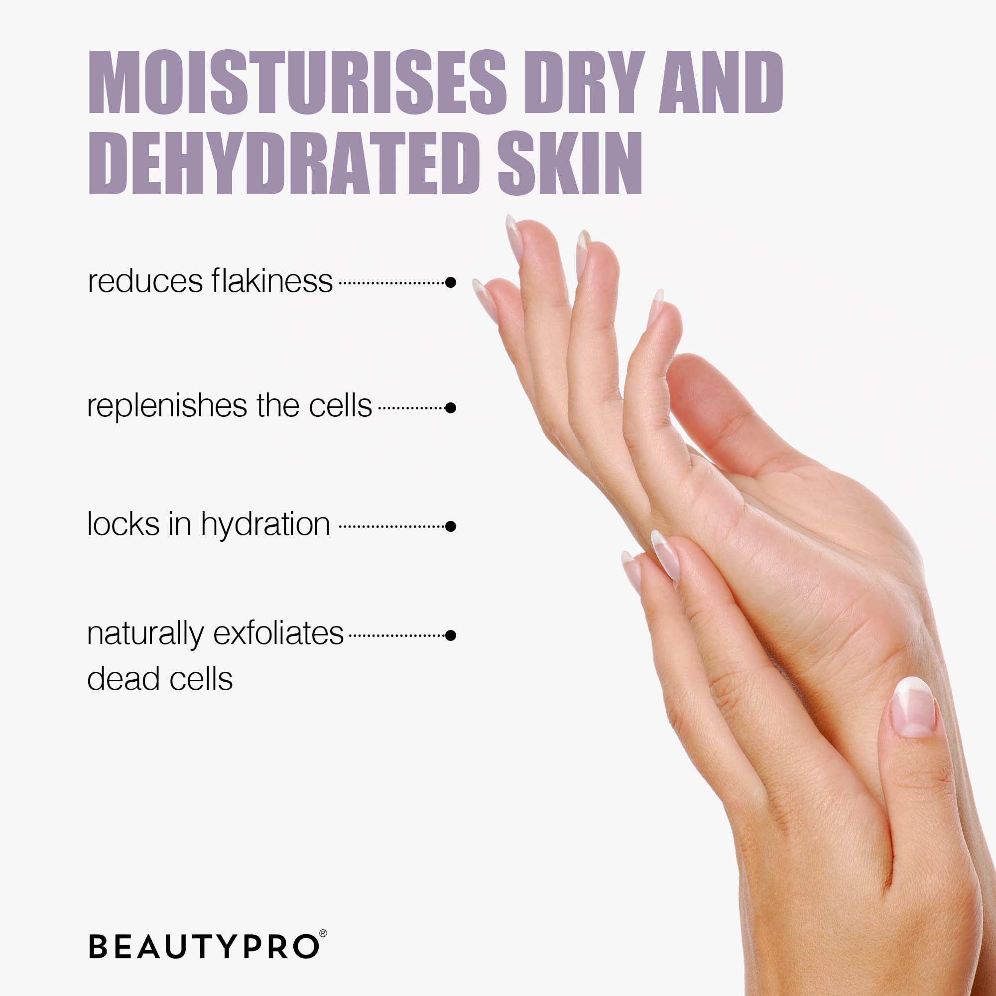 BEAUTYPRO Anti-Aging Hand Serum - 100% Natural Vegan Moisturizing Cream for Dry, Cracked Hands - Hydrating Plant-Based Skincare Lotion - Multi Award Winning Brand (30ml) - Perfect for Daily Use, Night Care & Winter Hand Protection