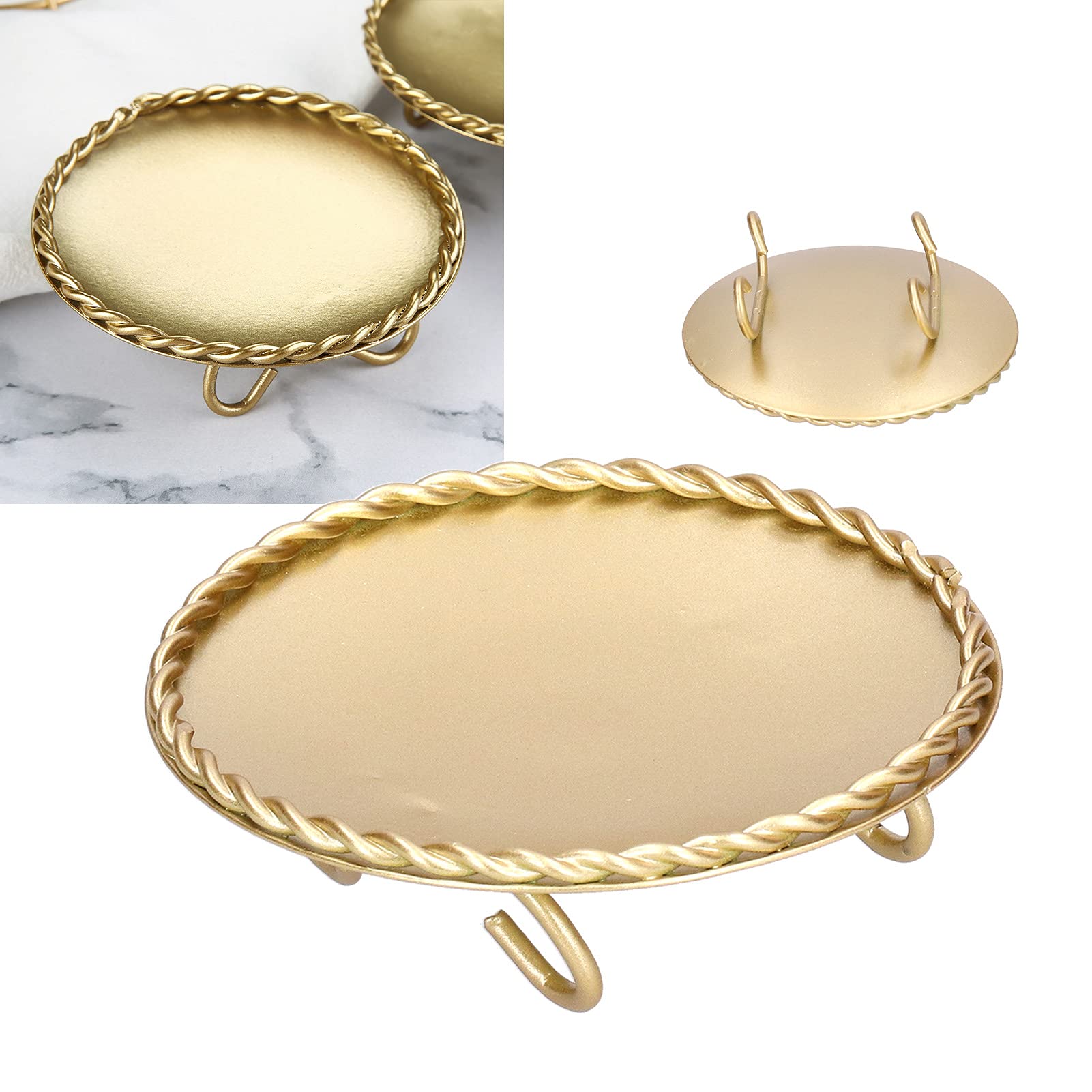 FIYO Golden Jewelry Storage Tray - Geometric Organizer for Necklaces & Crafts | Home & Desktop Decor