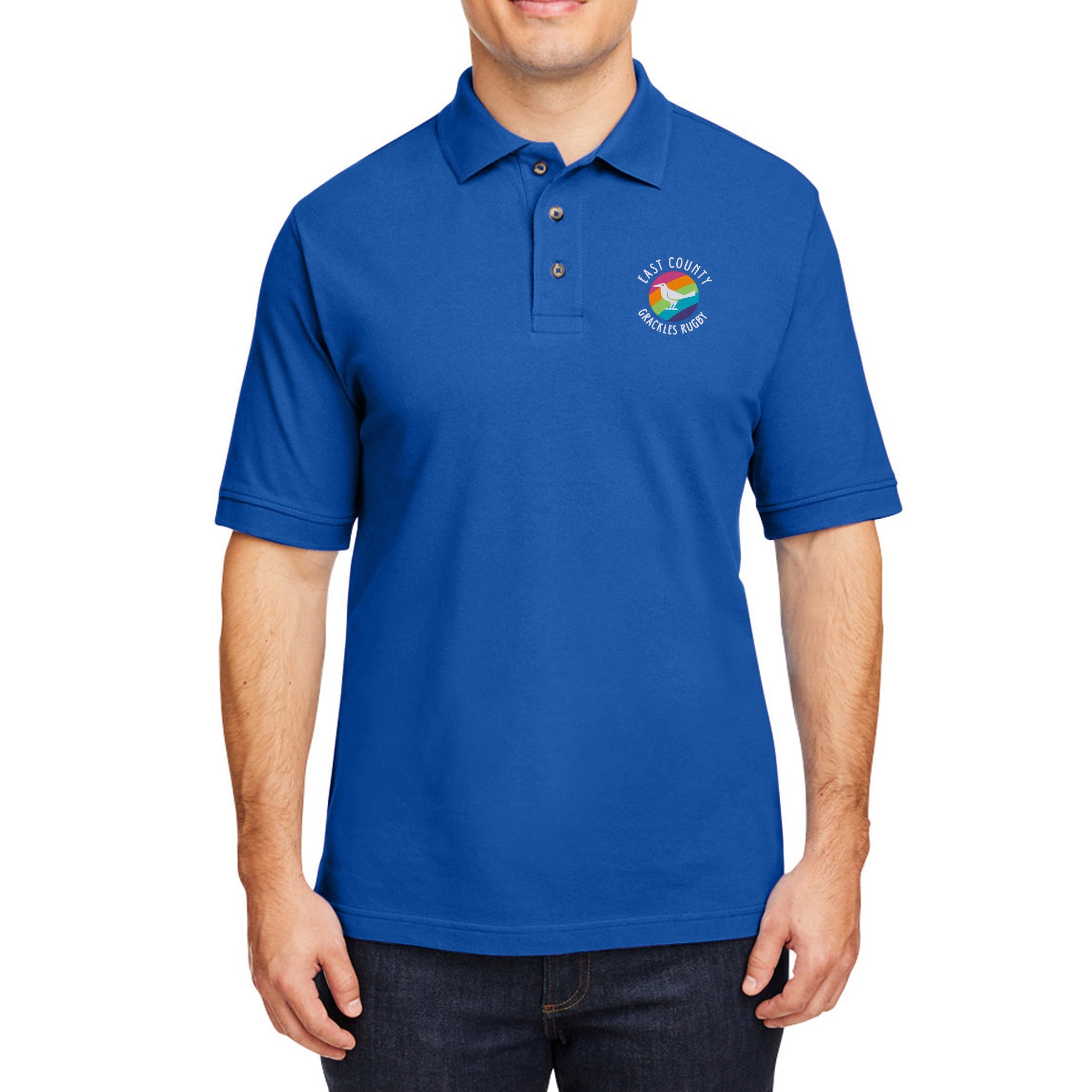 East Co. Grackles Ringspun Cotton Polo Shirt for Men - Comfortable & Breathable Casual Wear for Golf, Office & Outdoor Activities