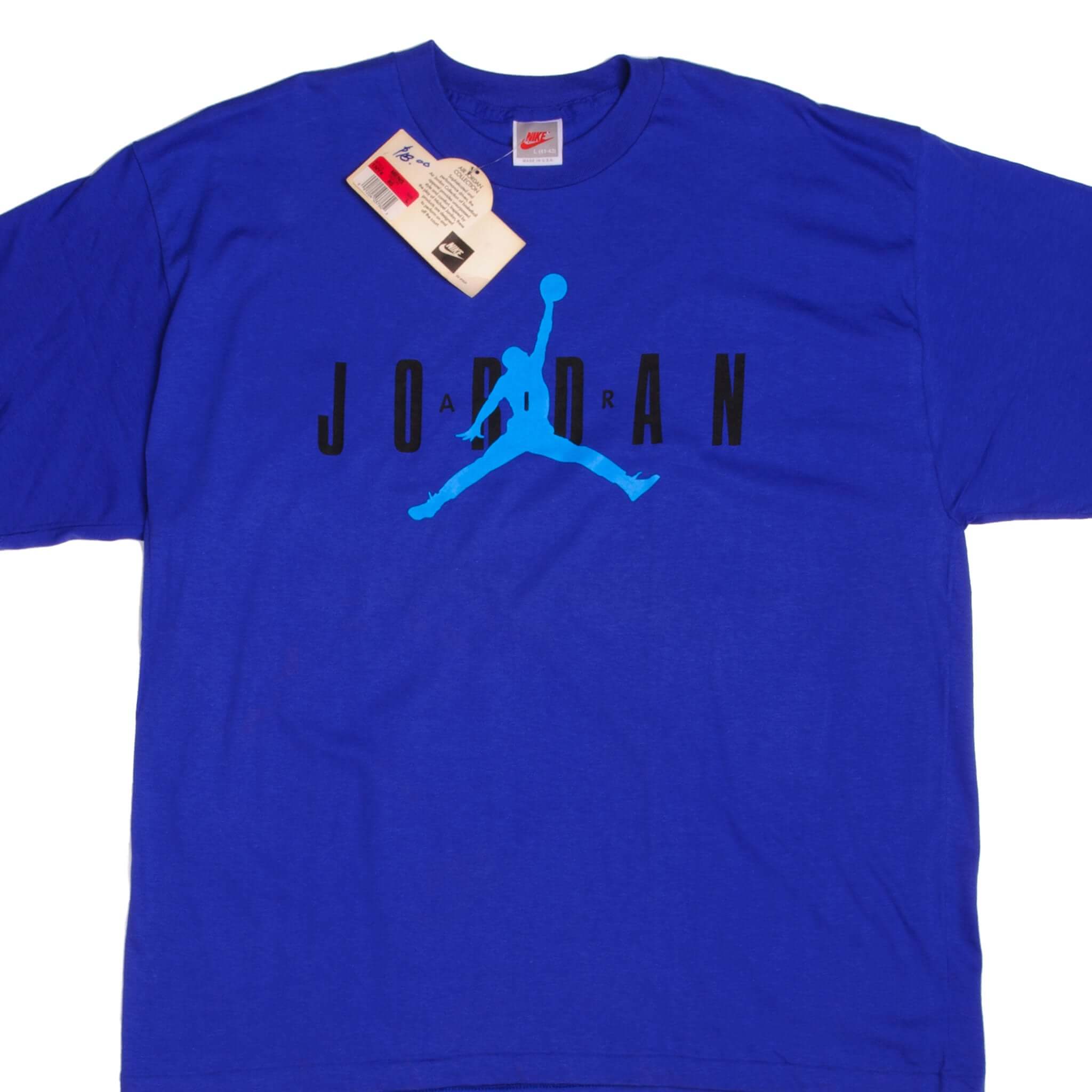 Vintage Deadstock Nike Air Jordan Tee Shirt 1987-1994 - Size Large - Made in USA - Retro Basketball Fan Gift & Streetwear Fashion Statement