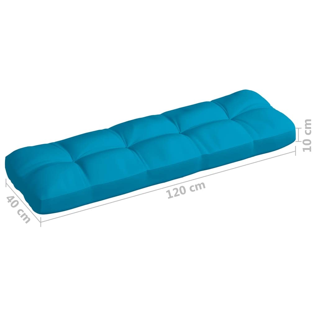 Premium SKM Pallet Sofa Cushions Set of 7 - Soft Blue Fabric Couch Pillows for Outdoor Patio Furniture, Living Room Decor, and Comfortable Seating