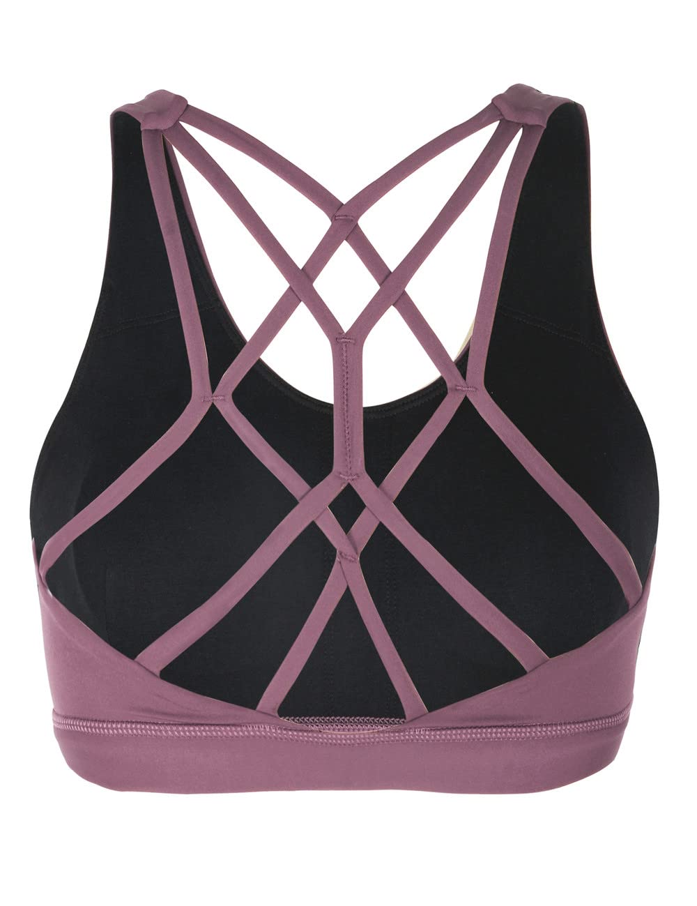 Women's Padded Sports Bras - Low Support Criss Cross Back for Yoga & Workouts