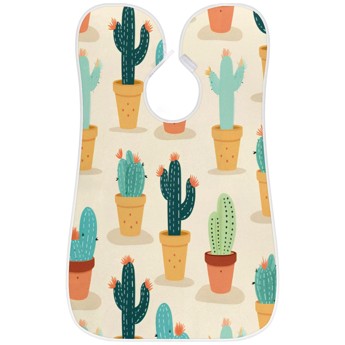 Colorful Cactus Beard Shaving Bib for Men - Waterproof Barber Cape for Haircut, Makeup & Hair Dye - Sink Hair Catcher & Beard Trimming Accessory - Perfect for Home Salon, Barbershop & DIY Grooming Gifts